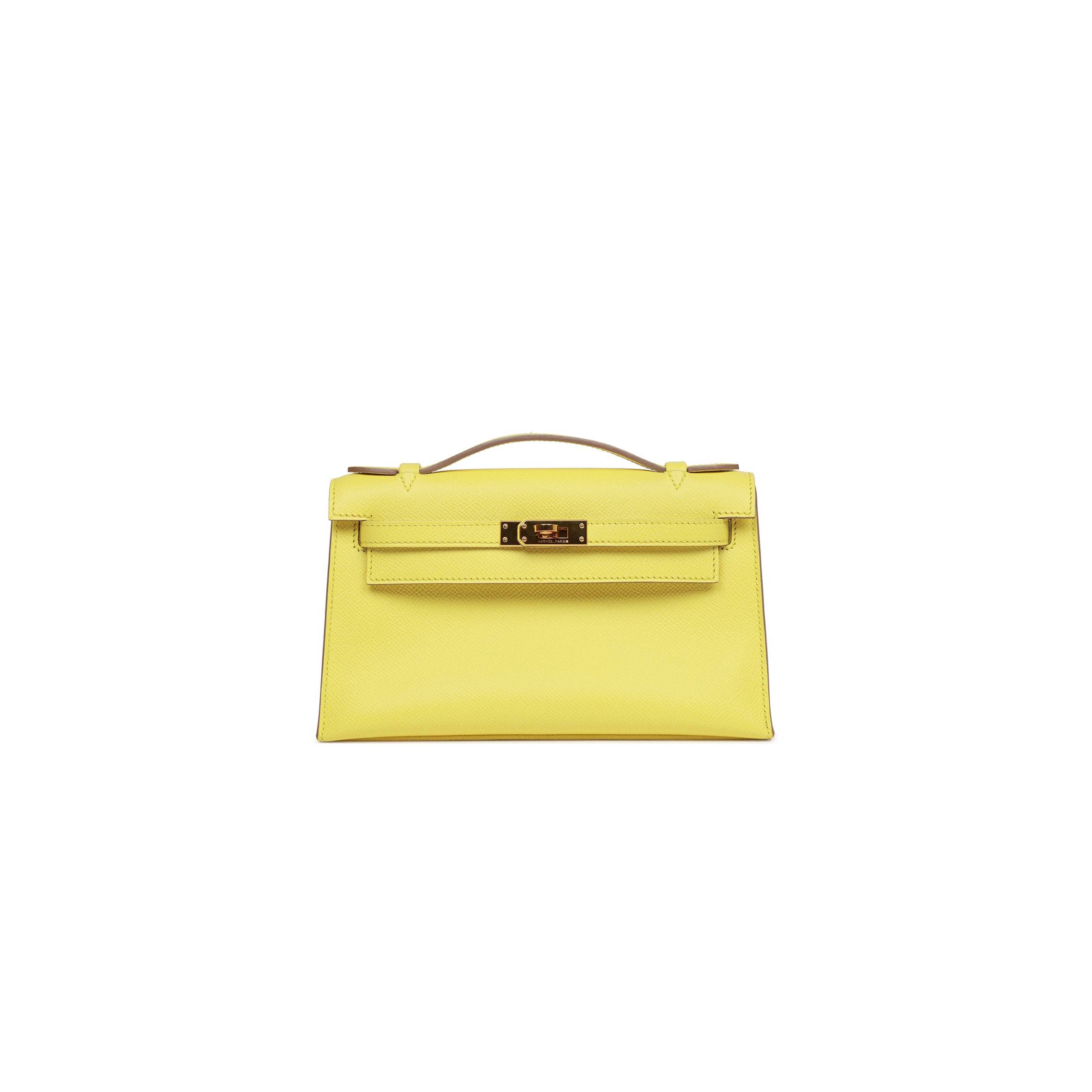 HERMES KELLY POCHETTE SOUFRE EPSOM GOLD HARDWARE (22*12*13cm) HERMES KELLY POCHETTE SOUFRE EPSOM GOLD HARDWARE (22*12*13cm)