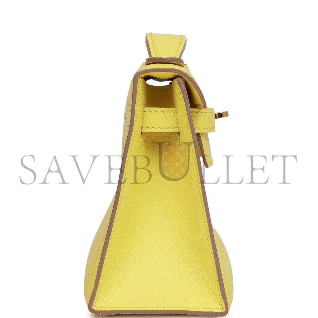 HERMES KELLY POCHETTE SOUFRE EPSOM GOLD HARDWARE (22*12*13cm) HERMES KELLY POCHETTE SOUFRE EPSOM GOLD HARDWARE (22*12*13cm)