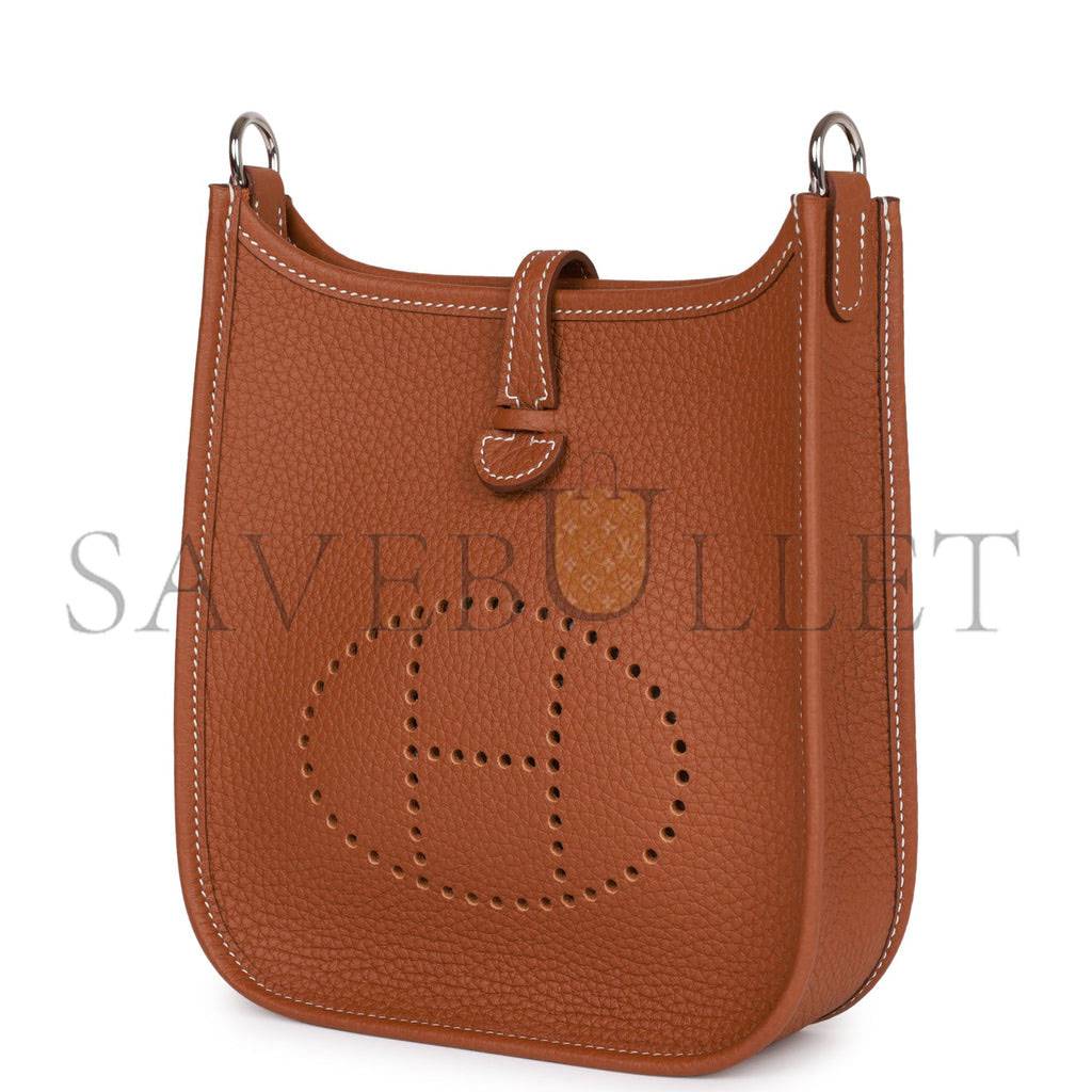 HERMES EVELYNE TPM GOLD CLEMENCE PALLADIUM HARDWARE (17cm) HERMES EVELYNE TPM GOLD CLEMENCE PALLADIUM HARDWARE (17cm)