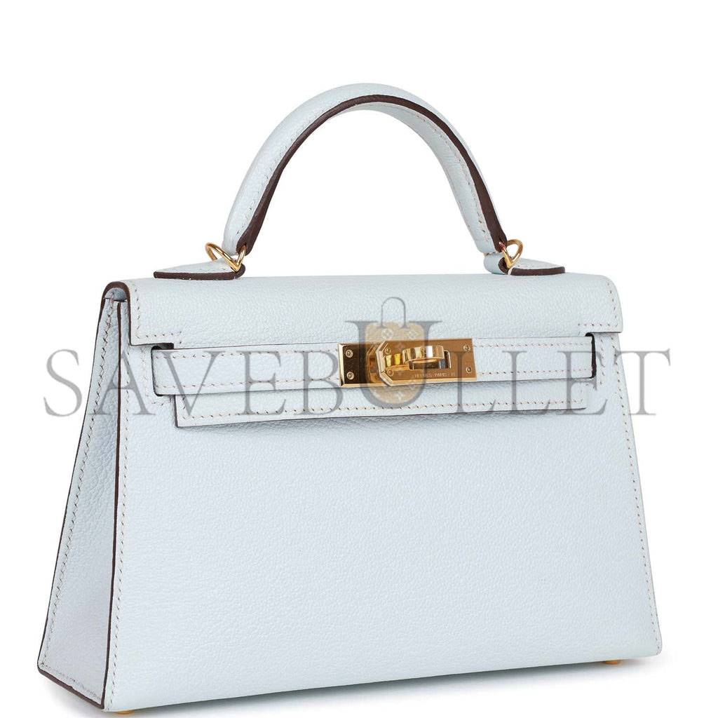 HERMES MINI HERMES KELLY SELLIER 20 BLEU BRUME CHEVRE GOLD HARDWARE (19*12*5.5cm) HERMES MINI HERMES KELLY SELLIER 20 BLEU BRUME CHEVRE GOLD HARDWARE (19*12*5.5cm)