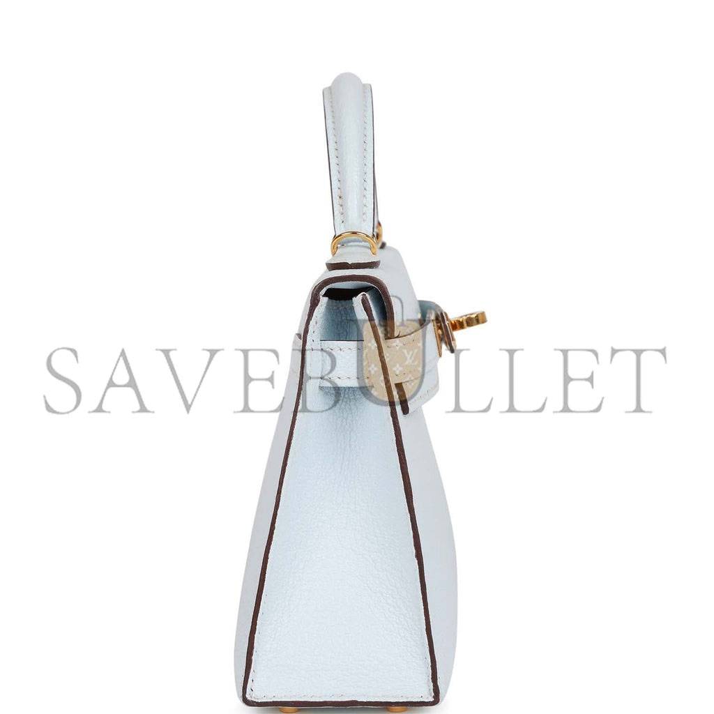 HERMES MINI HERMES KELLY SELLIER 20 BLEU BRUME CHEVRE GOLD HARDWARE (19*12*5.5cm) HERMES MINI HERMES KELLY SELLIER 20 BLEU BRUME CHEVRE GOLD HARDWARE (19*12*5.5cm)