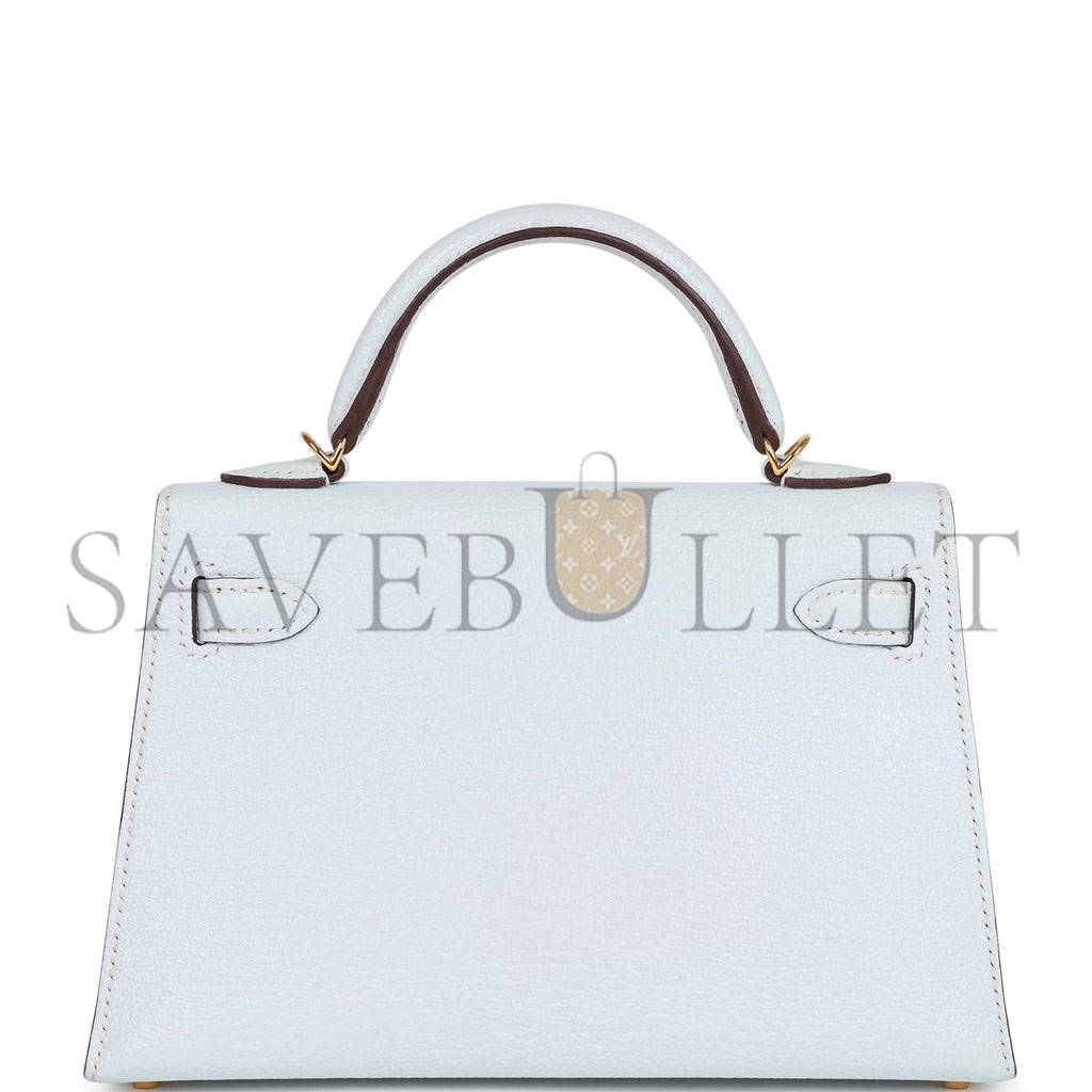 HERMES MINI HERMES KELLY SELLIER 20 BLEU BRUME CHEVRE GOLD HARDWARE (19*12*5.5cm) HERMES MINI HERMES KELLY SELLIER 20 BLEU BRUME CHEVRE GOLD HARDWARE (19*12*5.5cm)
