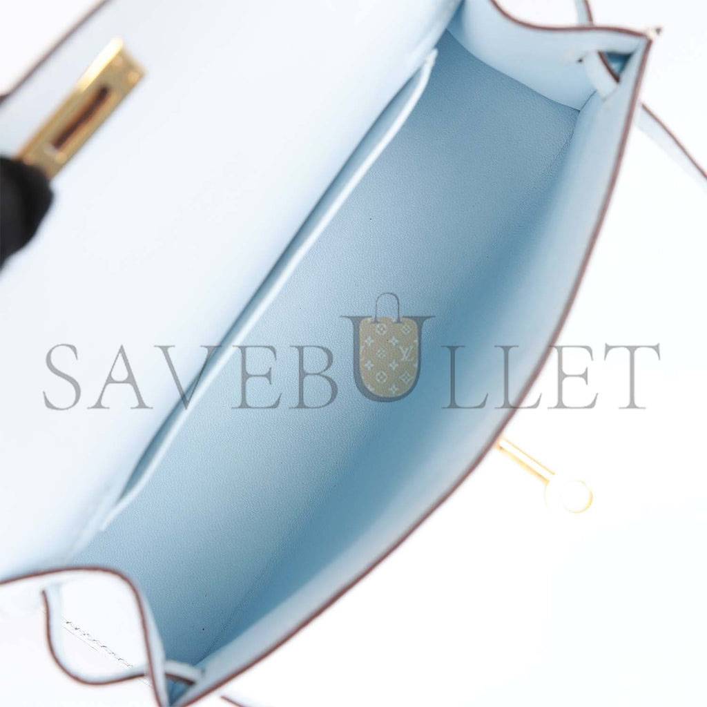 HERMES MINI HERMES KELLY SELLIER 20 BLEU BRUME CHEVRE GOLD HARDWARE (19*12*5.5cm) HERMES MINI HERMES KELLY SELLIER 20 BLEU BRUME CHEVRE GOLD HARDWARE (19*12*5.5cm)