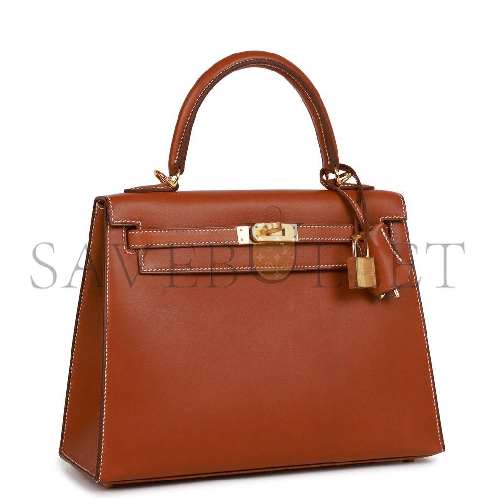 HERMES KELLY SELLIER 25 FAUVE BARENIA GOLD HARDWARE (25*17*7cm) HERMES KELLY SELLIER 25 FAUVE BARENIA GOLD HARDWARE (25*17*7cm)