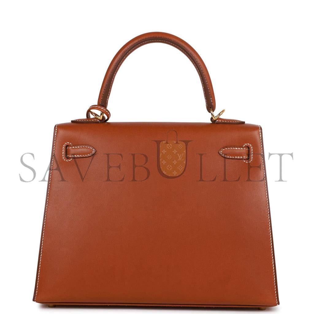 HERMES KELLY SELLIER 25 FAUVE BARENIA GOLD HARDWARE (25*17*7cm) HERMES KELLY SELLIER 25 FAUVE BARENIA GOLD HARDWARE (25*17*7cm)