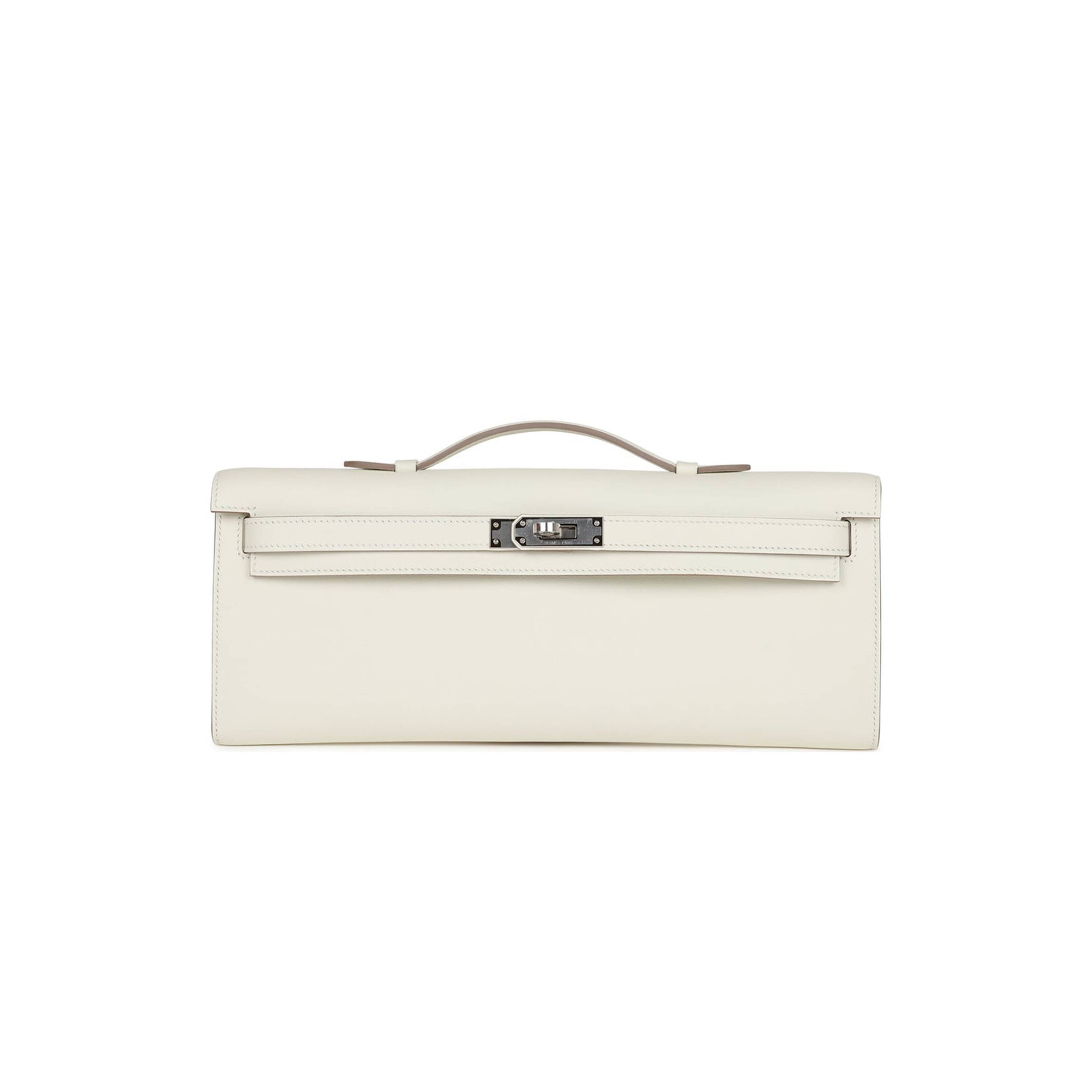 HERMES KELLY CUT MUSHROOM SWIFT PALLADIUM HARDWARE (30*12*3cm) HERMES KELLY CUT MUSHROOM SWIFT PALLADIUM HARDWARE (30*12*3cm)