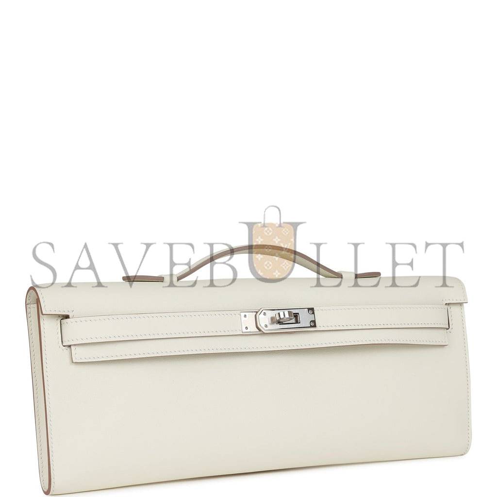 HERMES KELLY CUT MUSHROOM SWIFT PALLADIUM HARDWARE (30*12*3cm) HERMES KELLY CUT MUSHROOM SWIFT PALLADIUM HARDWARE (30*12*3cm)