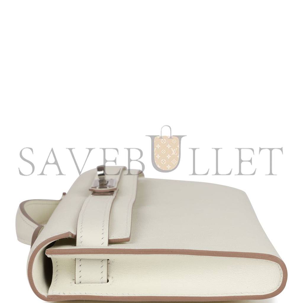 HERMES KELLY CUT MUSHROOM SWIFT PALLADIUM HARDWARE (30*12*3cm) HERMES KELLY CUT MUSHROOM SWIFT PALLADIUM HARDWARE (30*12*3cm)