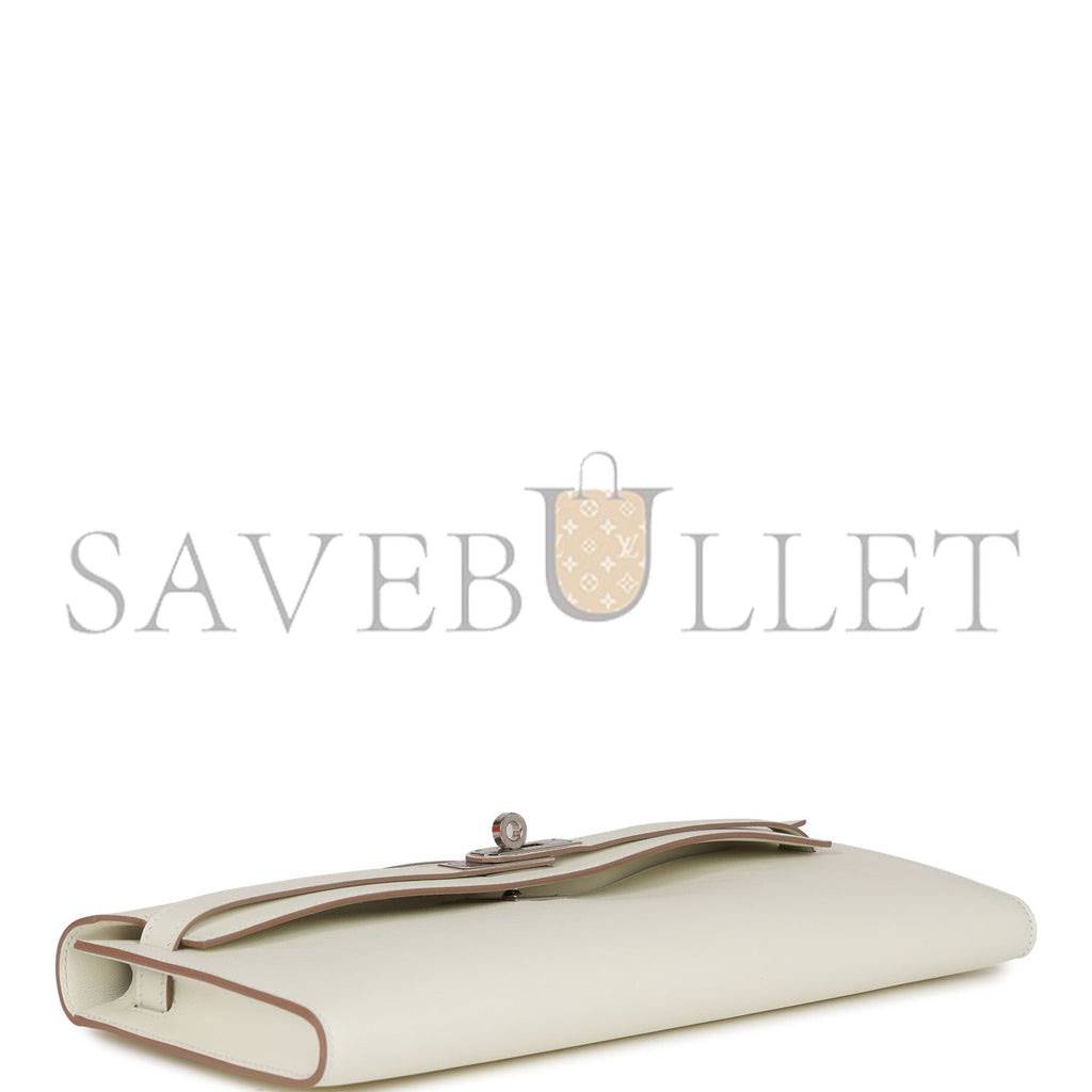 HERMES KELLY CUT MUSHROOM SWIFT PALLADIUM HARDWARE (30*12*3cm) HERMES KELLY CUT MUSHROOM SWIFT PALLADIUM HARDWARE (30*12*3cm)