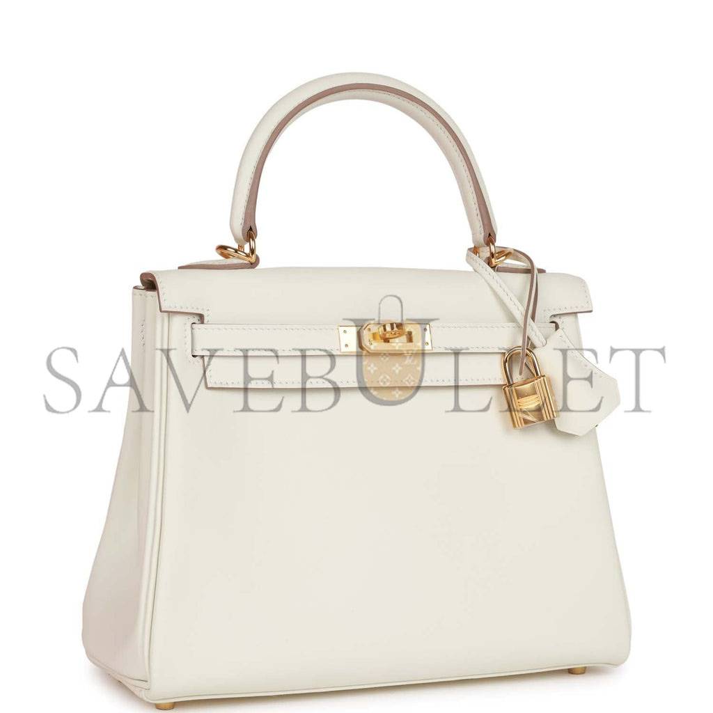 HERMES KELLY RETOURNE 25 MUSHROOM SWIFT GOLD HARDWARE HANDMADE (25*17*7cm) HERMES KELLY RETOURNE 25 MUSHROOM SWIFT GOLD HARDWARE HANDMADE (25*17*7cm)