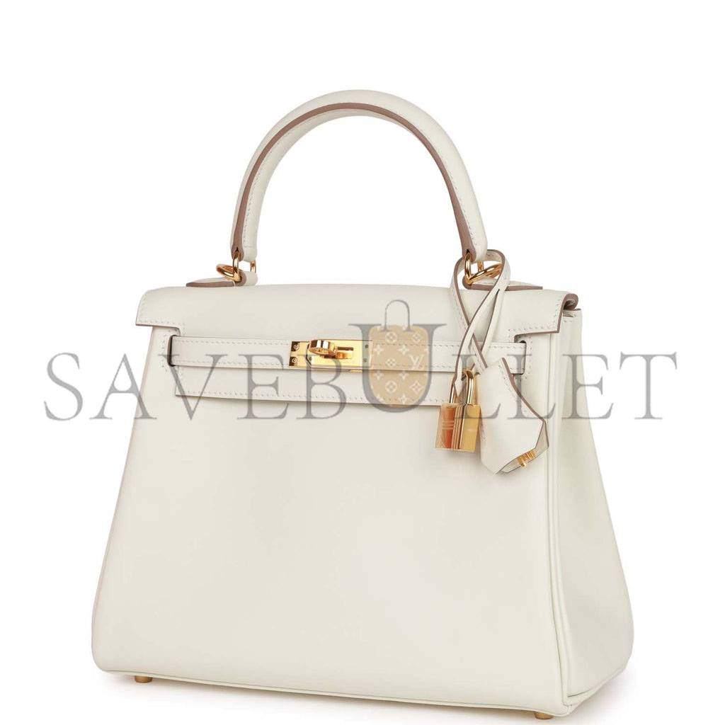 HERMES KELLY RETOURNE 25 MUSHROOM SWIFT GOLD HARDWARE HANDMADE (25*17*7cm) HERMES KELLY RETOURNE 25 MUSHROOM SWIFT GOLD HARDWARE HANDMADE (25*17*7cm)