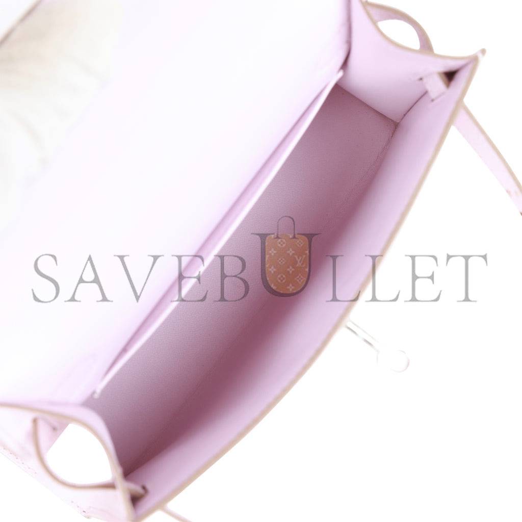 HERMES MINI KELLY SELLIER 20 MAUVE PALE EPSOM PALLADIUM HARDWARE (19*12*5.5cm) HERMES MINI KELLY SELLIER 20 MAUVE PALE EPSOM PALLADIUM HARDWARE (19*12*5.5cm)