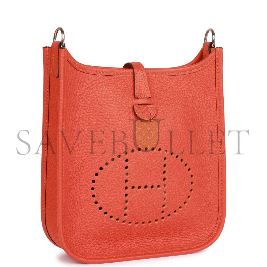 HERMES EVELYNE TPM FEU CLEMENCE PALLADIUM HARDWARE (17cm) HERMES EVELYNE TPM FEU CLEMENCE PALLADIUM HARDWARE (17cm)