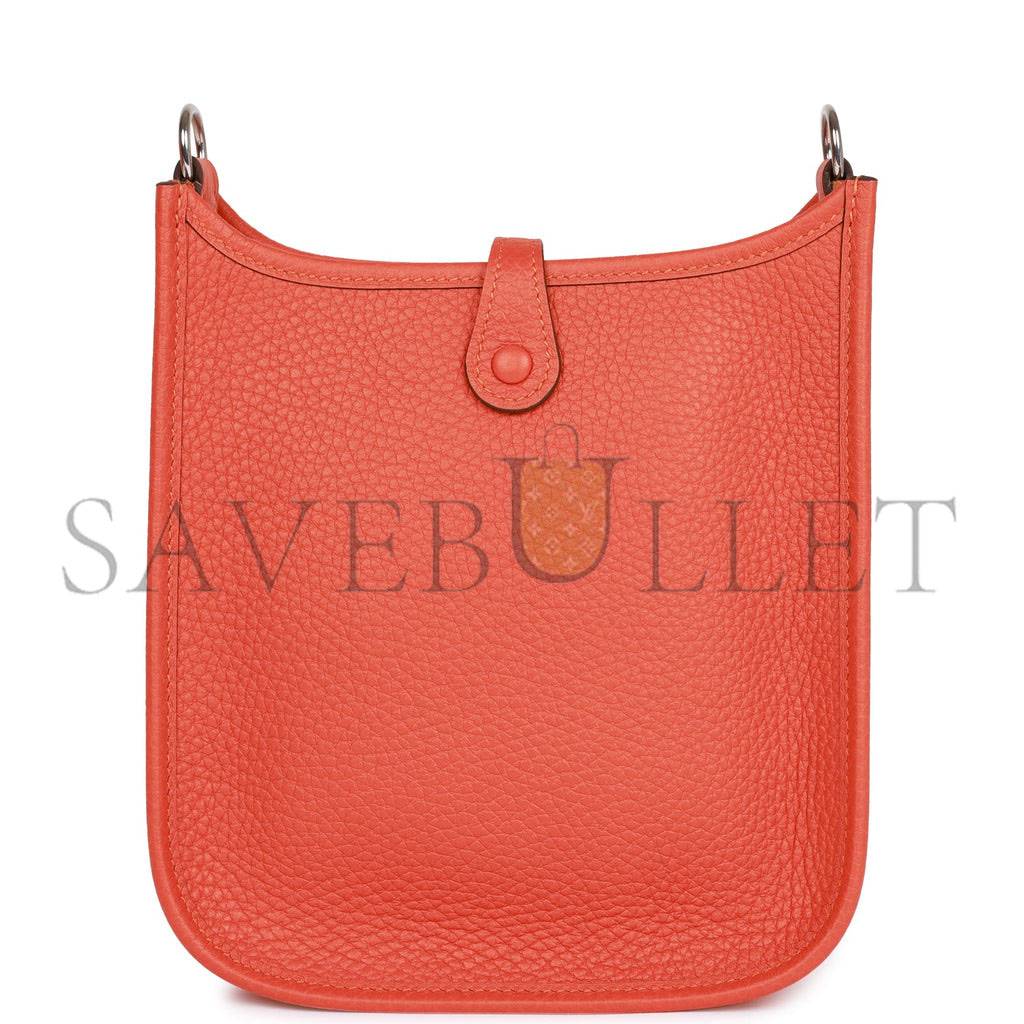 HERMES EVELYNE TPM FEU CLEMENCE PALLADIUM HARDWARE (17cm) HERMES EVELYNE TPM FEU CLEMENCE PALLADIUM HARDWARE (17cm)