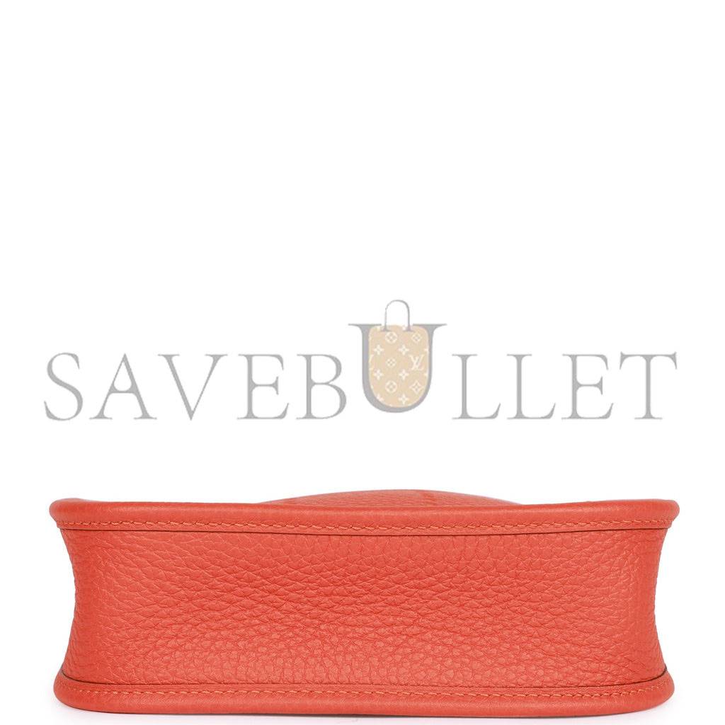 HERMES EVELYNE TPM FEU CLEMENCE PALLADIUM HARDWARE (17cm) HERMES EVELYNE TPM FEU CLEMENCE PALLADIUM HARDWARE (17cm)
