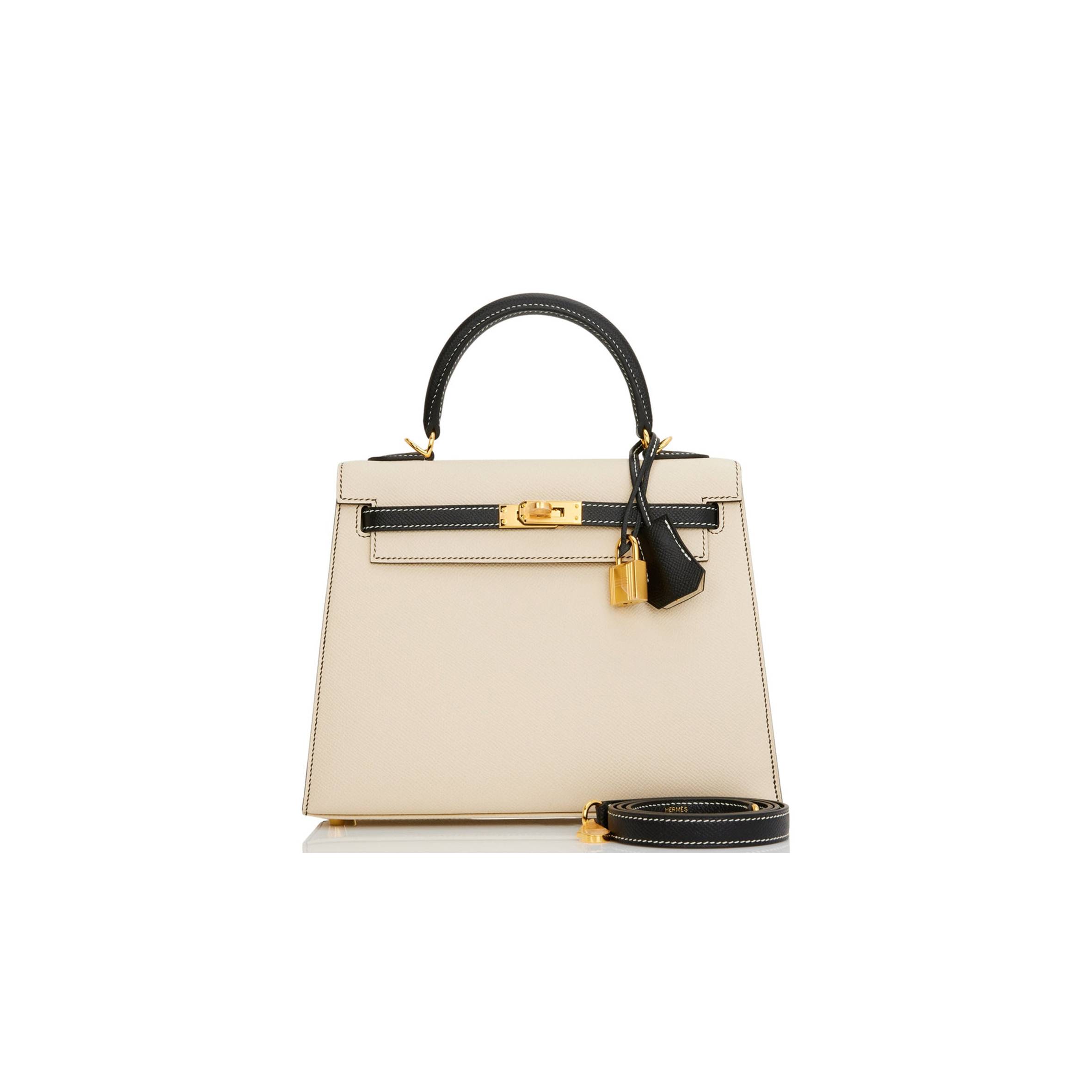HERMES SPECIAL ORDER (HSS) KELLY SELLIER 25 NATA AND BLACK EPSOM GOLD HARDWARE HANDMADE (25*17*7cm) HERMES SPECIAL ORDER (HSS) KELLY SELLIER 25 NATA AND BLACK EPSOM GOLD HARDWARE HANDMADE (25*17*7cm)