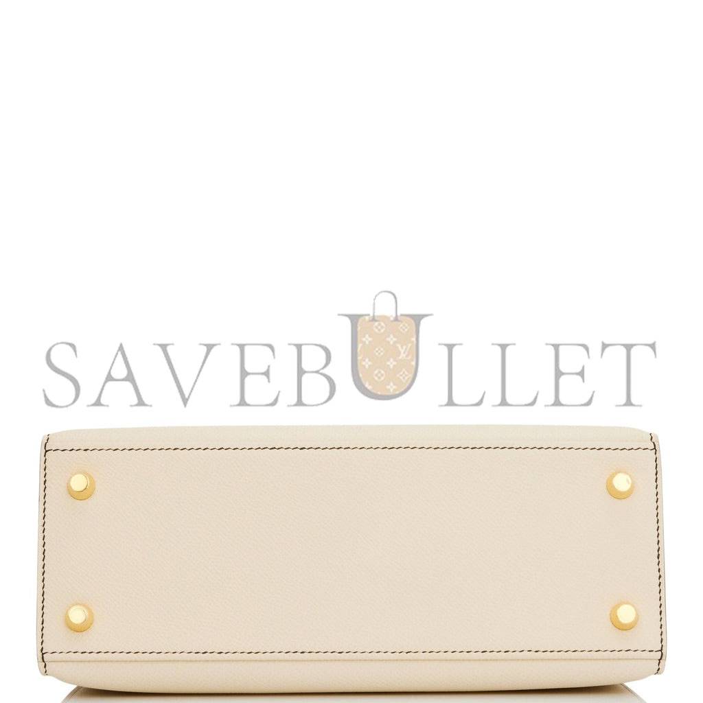HERMES SPECIAL ORDER (HSS) KELLY SELLIER 25 NATA AND BLACK EPSOM GOLD HARDWARE HANDMADE (25*17*7cm) HERMES SPECIAL ORDER (HSS) KELLY SELLIER 25 NATA AND BLACK EPSOM GOLD HARDWARE HANDMADE (25*17*7cm)