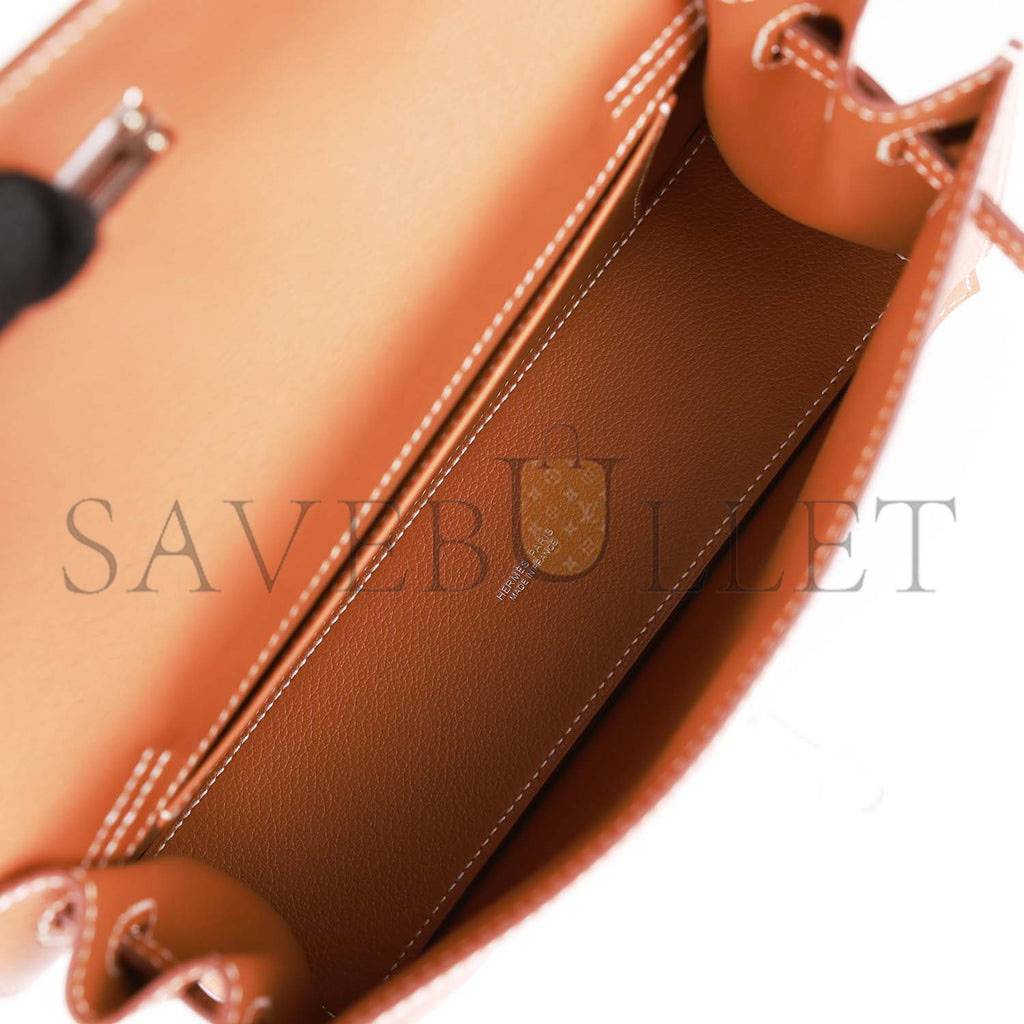 HERMES KELLY DANSE GOLD EVERCOLOR PALLADIUM HARDWARE (22*16*7cm) HERMES KELLY DANSE GOLD EVERCOLOR PALLADIUM HARDWARE (22*16*7cm)