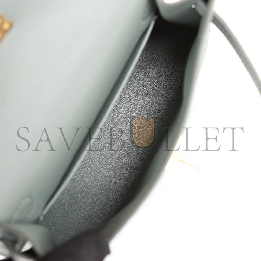 HERMES MINI KELLY SELLIER 20 VERT AMANDE EPSOM GOLD HARDWARE (19*12*5.5cm) HERMES MINI KELLY SELLIER 20 VERT AMANDE EPSOM GOLD HARDWARE (19*12*5.5cm)