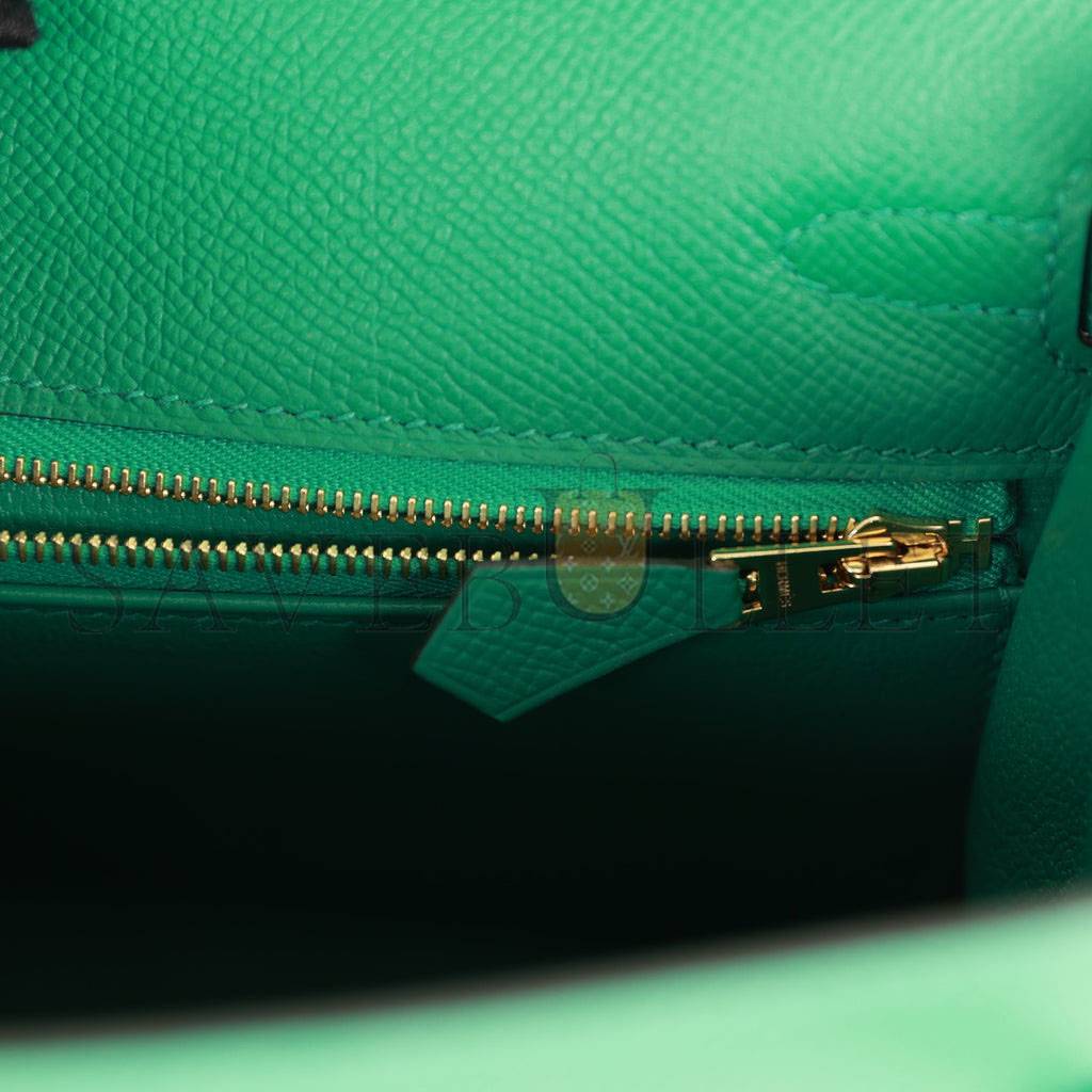 HERMES KELLY SELLIER 25 VERT VERTIGO EPSOM GOLD HARDWARE HANDMADE (25*17*7cm) HERMES KELLY SELLIER 25 VERT VERTIGO EPSOM GOLD HARDWARE HANDMADE (25*17*7cm)