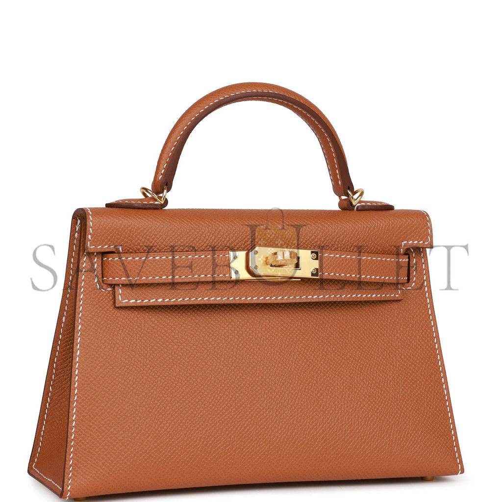 HERMES MINI KELLY SELLIER 20 GOLD EPSOM GOLD HARDWARE 39848783642718(19*12*5.5cm) HERMES MINI KELLY SELLIER 20 GOLD EPSOM GOLD HARDWARE 39848783642718(19*12*5.5cm)