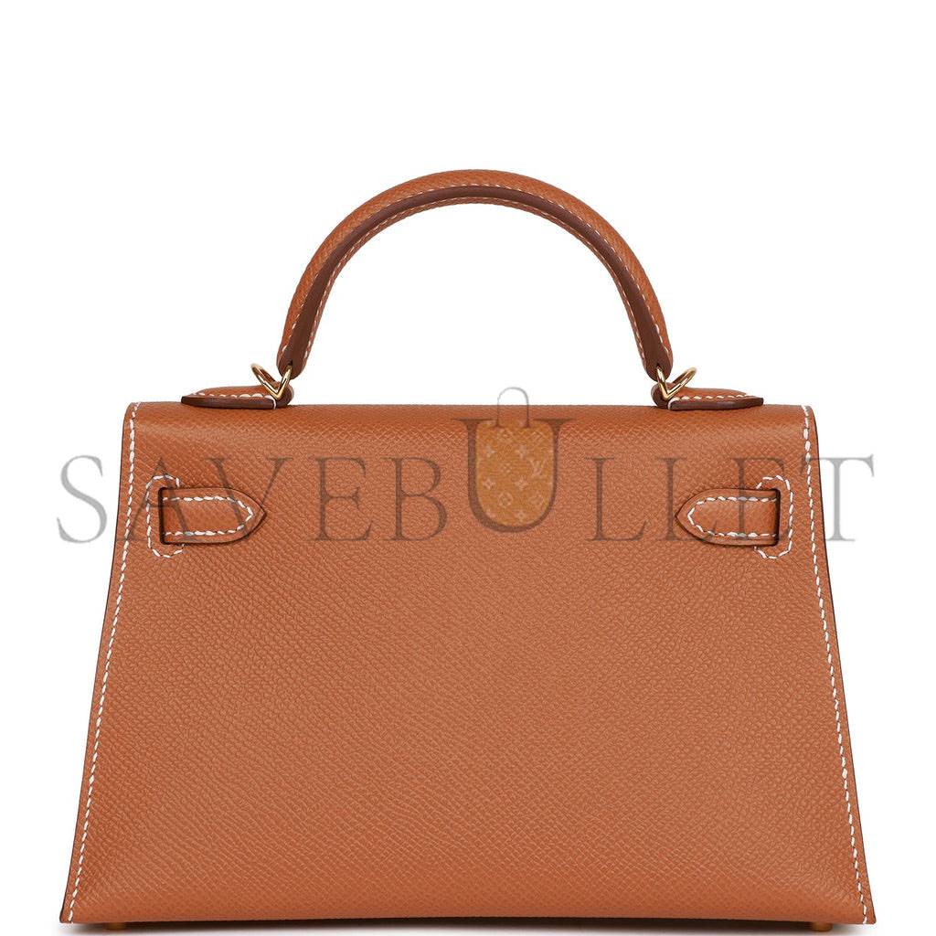HERMES MINI KELLY SELLIER 20 GOLD EPSOM GOLD HARDWARE 39848783642718(19*12*5.5cm) HERMES MINI KELLY SELLIER 20 GOLD EPSOM GOLD HARDWARE 39848783642718(19*12*5.5cm)