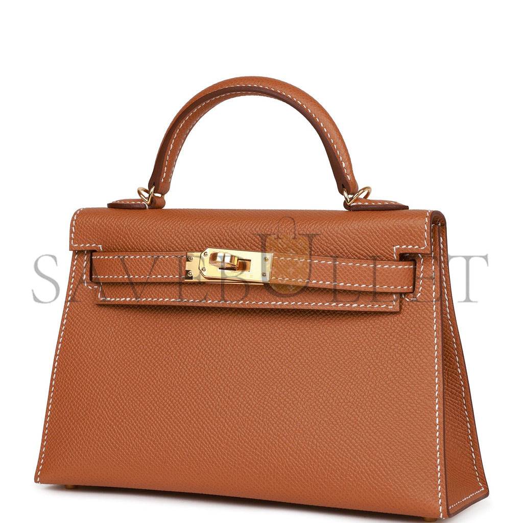 HERMES MINI KELLY SELLIER 20 GOLD EPSOM GOLD HARDWARE 39848783642718(19*12*5.5cm) HERMES MINI KELLY SELLIER 20 GOLD EPSOM GOLD HARDWARE 39848783642718(19*12*5.5cm)