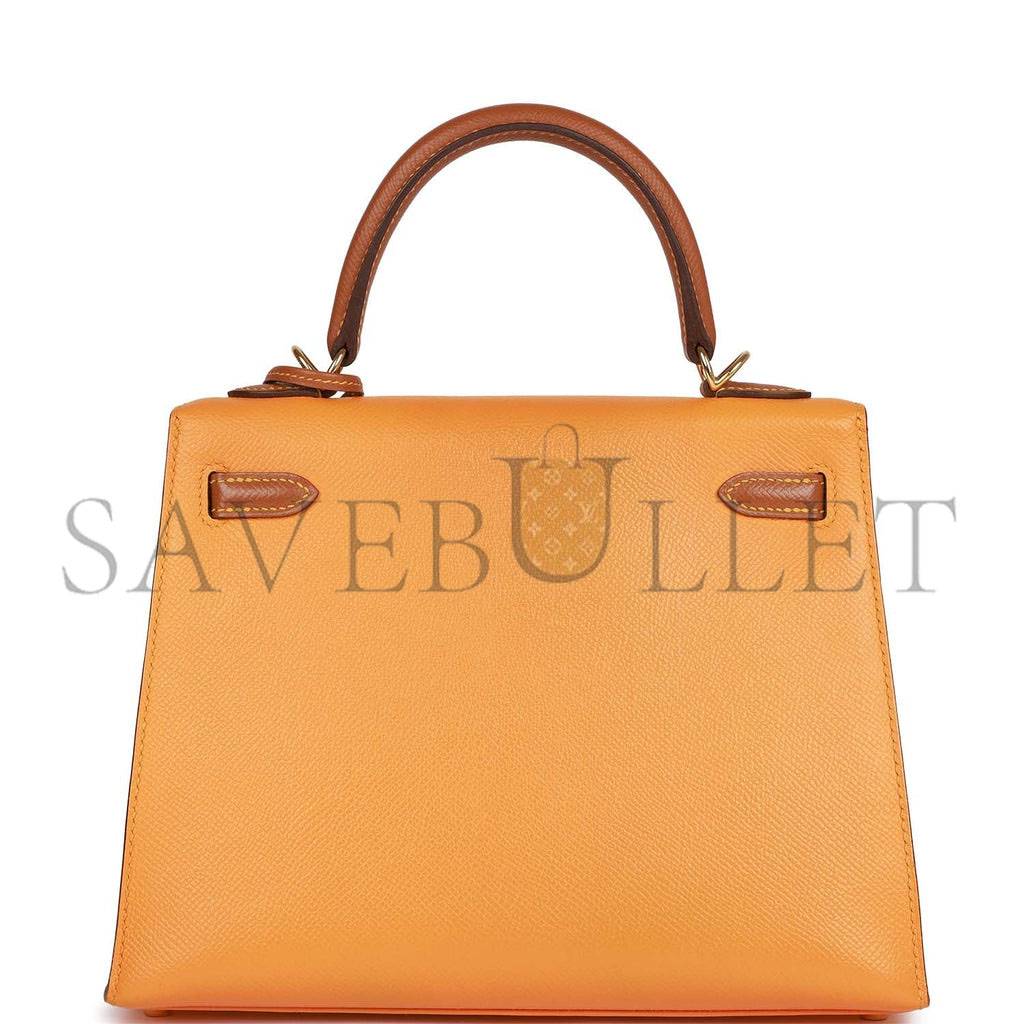 HERMES SPECIAL ORDER (HSS) KELLY SELLIER 25 JAUNE AMBRE AND GOLD EPSOM GOLD HARDWARE HANDMADE (25*17*7cm) HERMES SPECIAL ORDER (HSS) KELLY SELLIER 25 JAUNE AMBRE AND GOLD EPSOM GOLD HARDWARE HANDMADE (25*17*7cm)