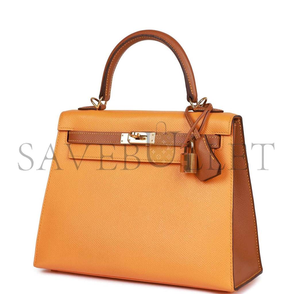 HERMES SPECIAL ORDER (HSS) KELLY SELLIER 25 JAUNE AMBRE AND GOLD EPSOM GOLD HARDWARE HANDMADE (25*17*7cm) HERMES SPECIAL ORDER (HSS) KELLY SELLIER 25 JAUNE AMBRE AND GOLD EPSOM GOLD HARDWARE HANDMADE (25*17*7cm)