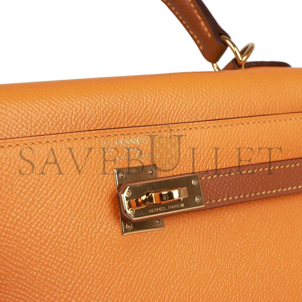 HERMES SPECIAL ORDER (HSS) KELLY SELLIER 25 JAUNE AMBRE AND GOLD EPSOM GOLD HARDWARE HANDMADE (25*17*7cm) HERMES SPECIAL ORDER (HSS) KELLY SELLIER 25 JAUNE AMBRE AND GOLD EPSOM GOLD HARDWARE HANDMADE (25*17*7cm)