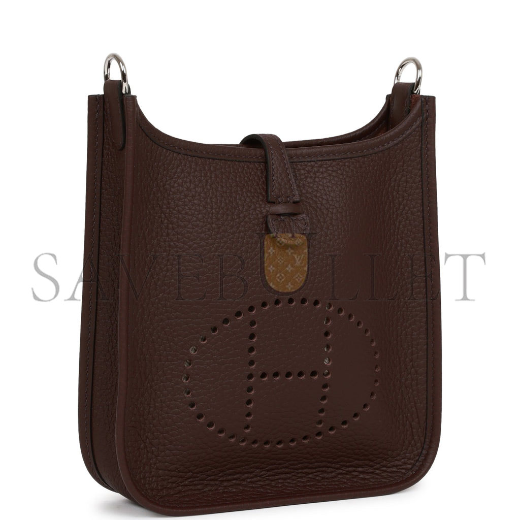 HERMES EVELYNE TPM ROUGE SELLIER CLEMENCE PALLADIUM HARDWARE (17cm) HERMES EVELYNE TPM ROUGE SELLIER CLEMENCE PALLADIUM HARDWARE (17cm)