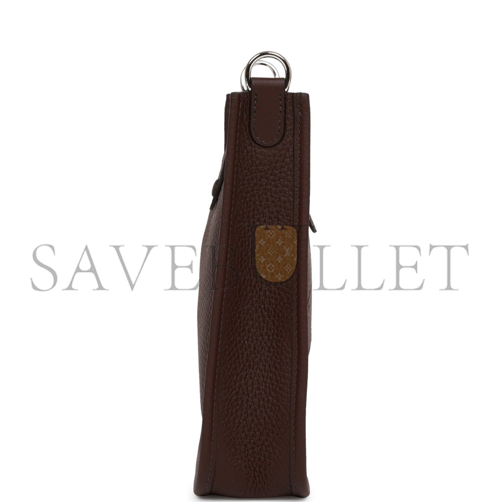 HERMES EVELYNE TPM ROUGE SELLIER CLEMENCE PALLADIUM HARDWARE (17cm) HERMES EVELYNE TPM ROUGE SELLIER CLEMENCE PALLADIUM HARDWARE (17cm)