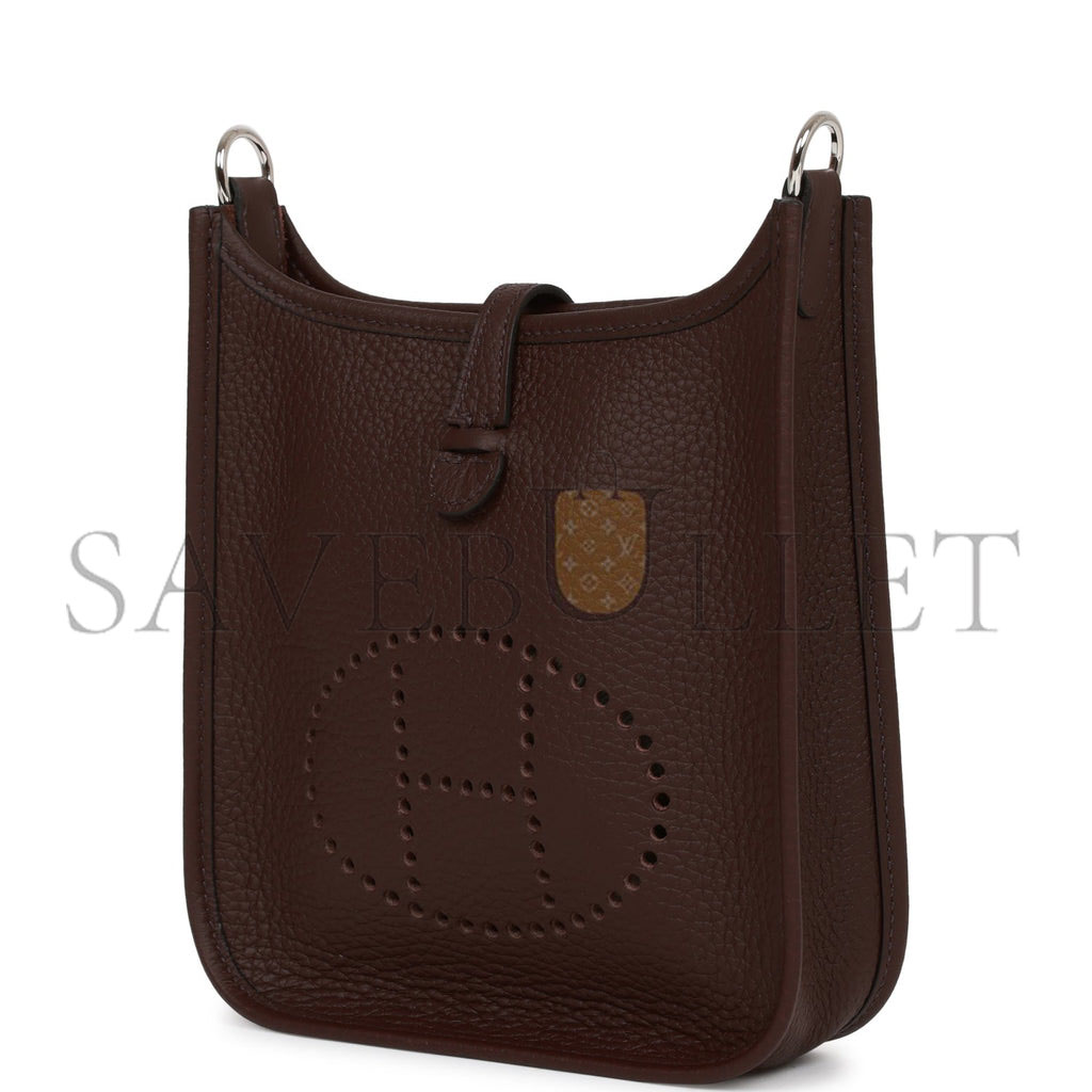 HERMES EVELYNE TPM ROUGE SELLIER CLEMENCE PALLADIUM HARDWARE (17cm) HERMES EVELYNE TPM ROUGE SELLIER CLEMENCE PALLADIUM HARDWARE (17cm)
