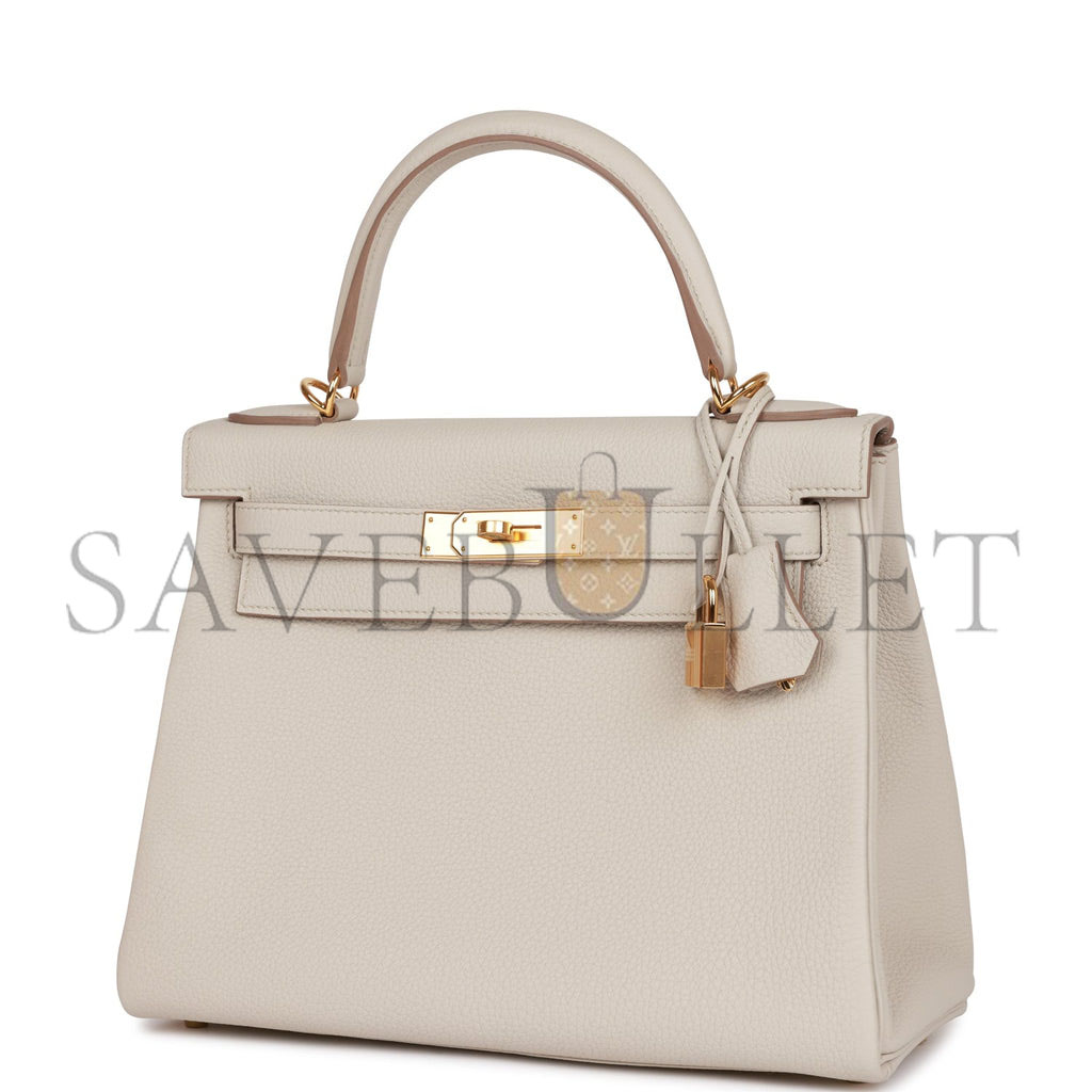 HERMES KELLY RETOURNE 28 BETON TOGO GOLD HARDWARE (28*22*10cm) HERMES KELLY RETOURNE 28 BETON TOGO GOLD HARDWARE (28*22*10cm)