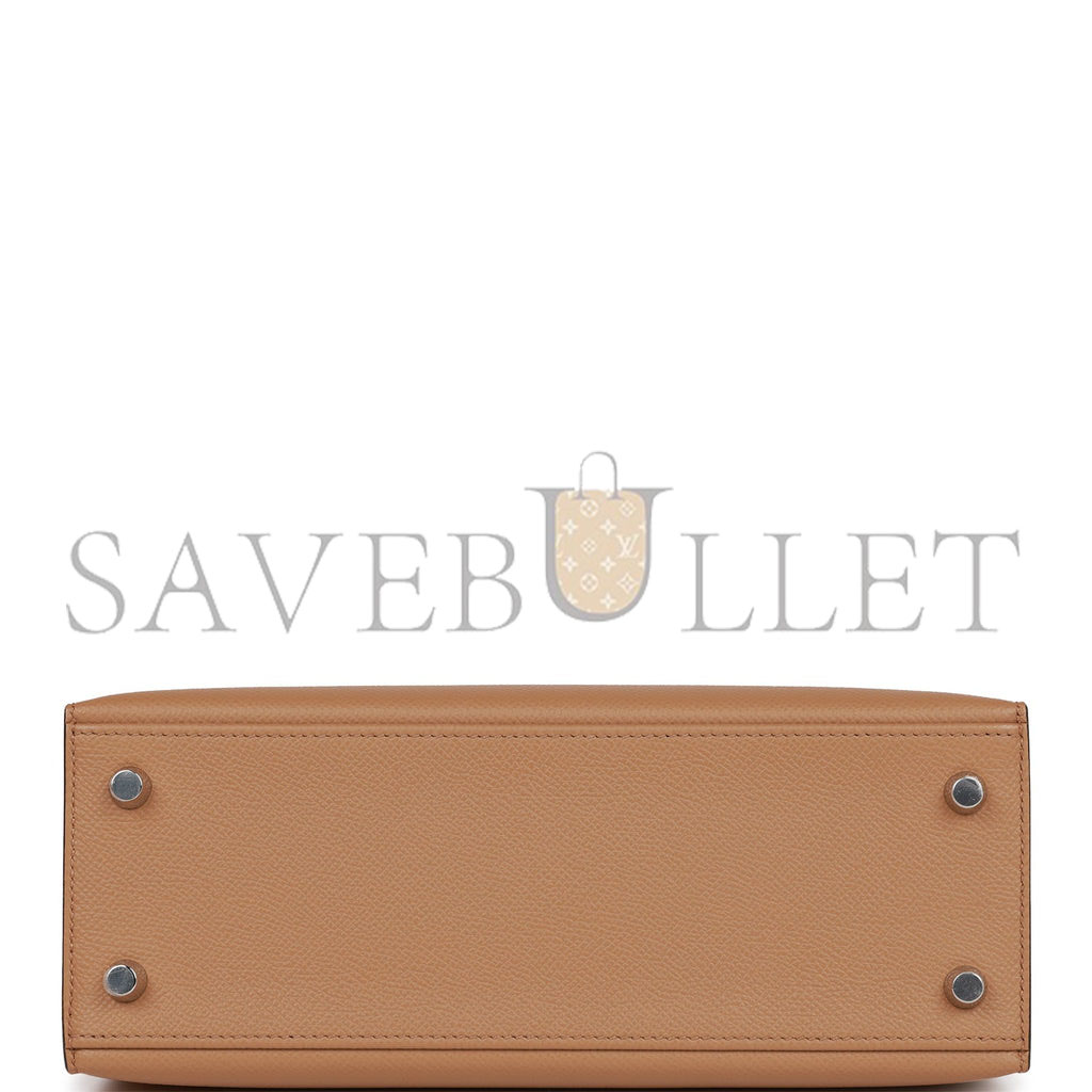 HERMES KELLY SELLIER 25 TRI-COLOR CHAI, LIME AND MAUVE SYLVESTRE EPSOM PALLADIUM HARDWARE(25*17*7cm) HERMES KELLY SELLIER 25 TRI-COLOR CHAI, LIME AND MAUVE SYLVESTRE EPSOM PALLADIUM HARDWARE(25*17*7cm)