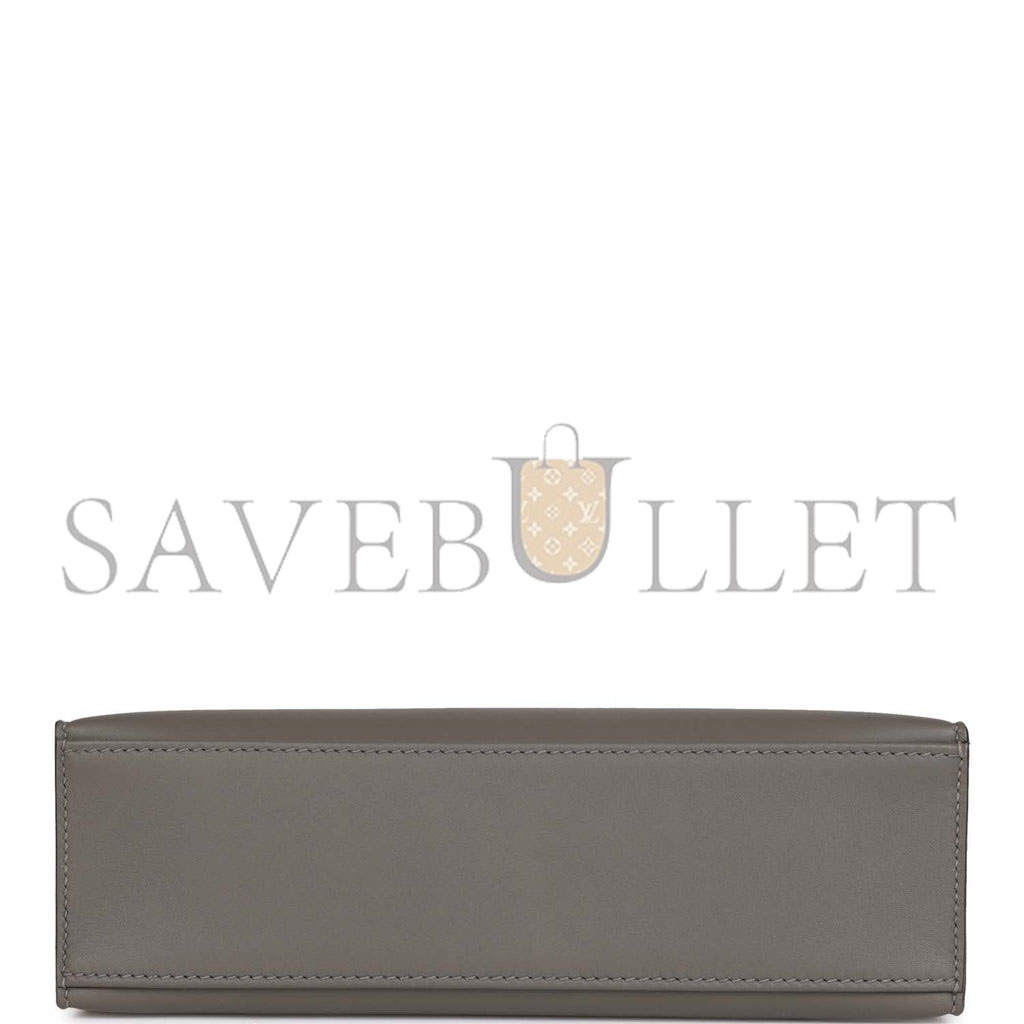 HERMES MINI KELLY POCHETTE GRIS MEYER SWIFT GOLD HARDWARE (22*14*7cm) HERMES MINI KELLY POCHETTE GRIS MEYER SWIFT GOLD HARDWARE (22*14*7cm)