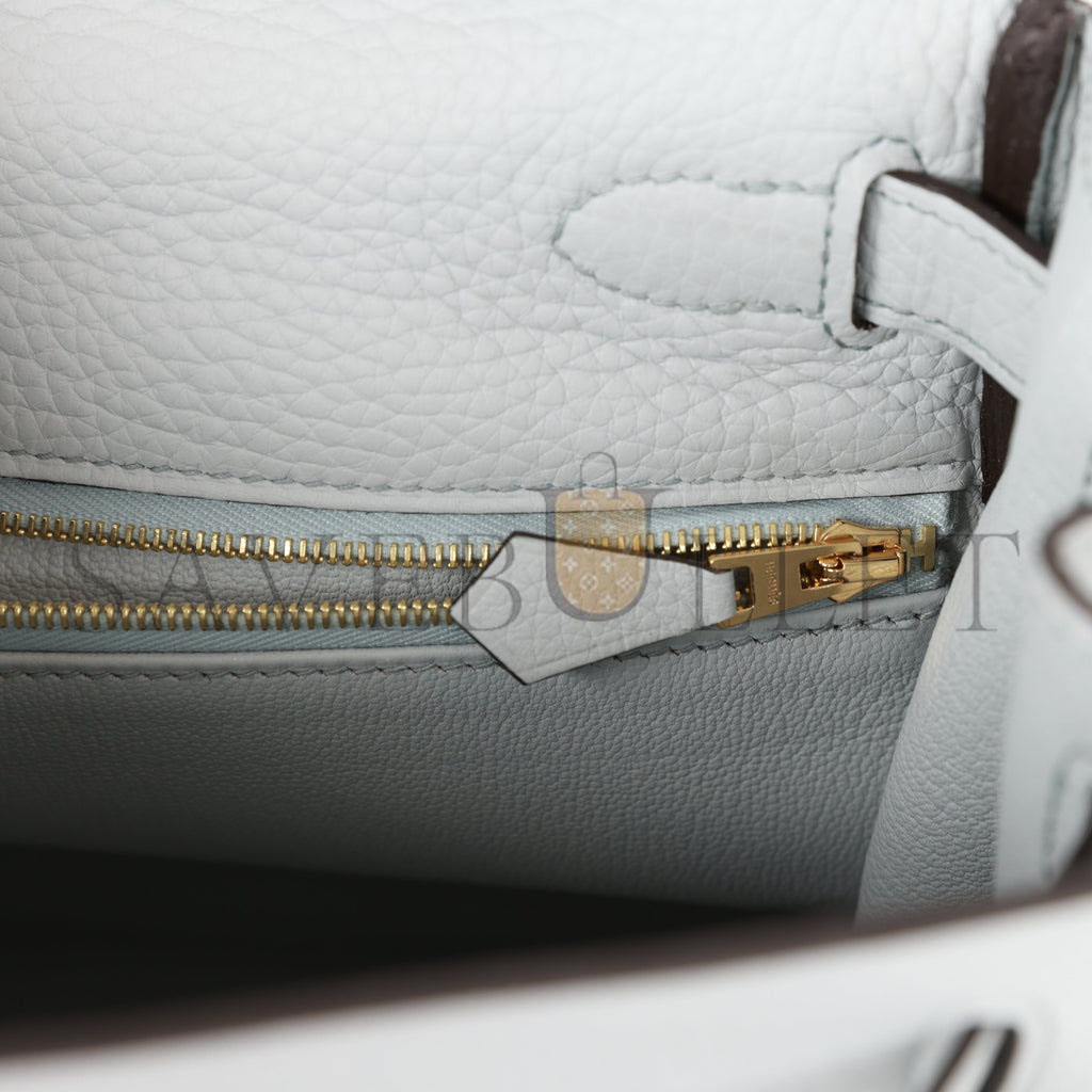 HERMES KELLY RETOURNE 28 BLEU PALE CLEMENCE GOLD HARDWARE (28*22*10cm) HERMES KELLY RETOURNE 28 BLEU PALE CLEMENCE GOLD HARDWARE (28*22*10cm)