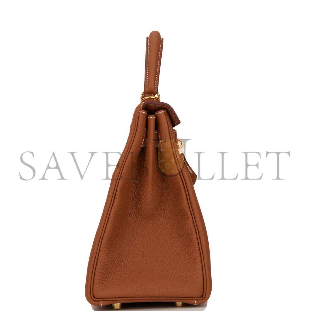 HERMES KELLY RETOURNE 28 GOLD TOGO GOLD HARDWARE (28*22*10cm) HERMES KELLY RETOURNE 28 GOLD TOGO GOLD HARDWARE (28*22*10cm)