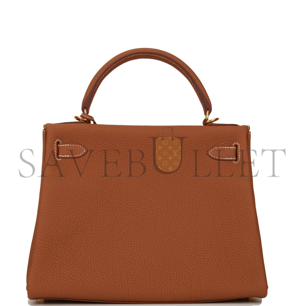 HERMES KELLY RETOURNE 28 GOLD TOGO GOLD HARDWARE (28*22*10cm) HERMES KELLY RETOURNE 28 GOLD TOGO GOLD HARDWARE (28*22*10cm)