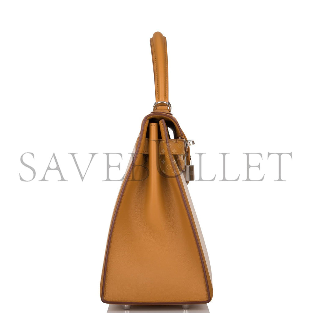 HERMES KELLY SELLIER 28 SESAME TOILE AND SWIFT PALLADIUM HARDWARE (28*22*10cm) HERMES KELLY SELLIER 28 SESAME TOILE AND SWIFT PALLADIUM HARDWARE (28*22*10cm)