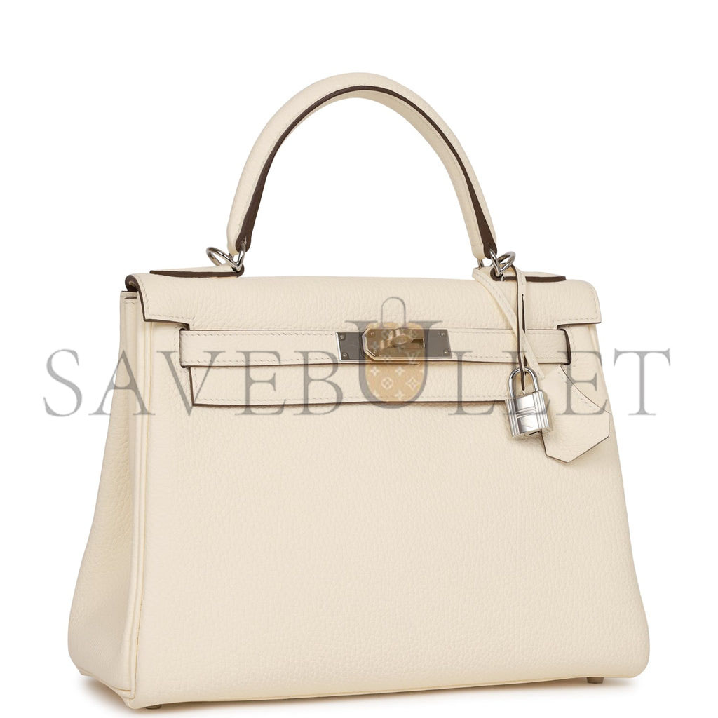 HERMES KELLY RETOURNE 28 NATA CLEMENCE PALLADIUM HARDWARE (28*22*10cm) HERMES KELLY RETOURNE 28 NATA CLEMENCE PALLADIUM HARDWARE (28*22*10cm)