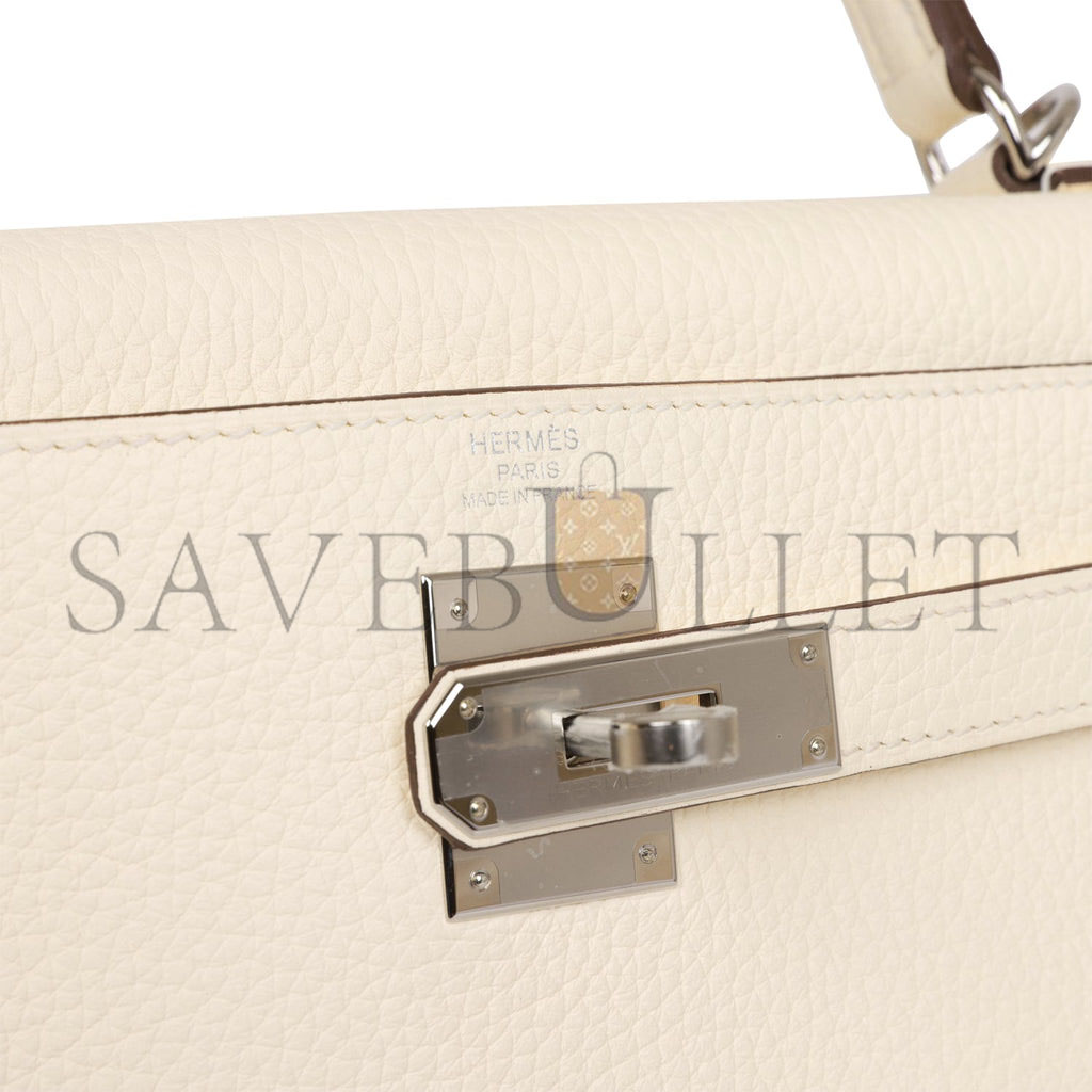 HERMES KELLY RETOURNE 28 NATA CLEMENCE PALLADIUM HARDWARE (28*22*10cm) HERMES KELLY RETOURNE 28 NATA CLEMENCE PALLADIUM HARDWARE (28*22*10cm)