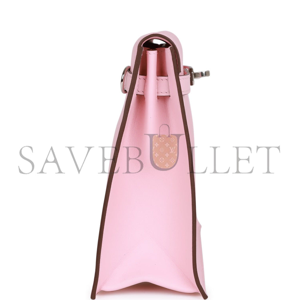 HERMES KELLY DANSE ROSE SAKURA SWIFT PALLADIUM HARDWARE (22*16*7cm) HERMES KELLY DANSE ROSE SAKURA SWIFT PALLADIUM HARDWARE (22*16*7cm)
