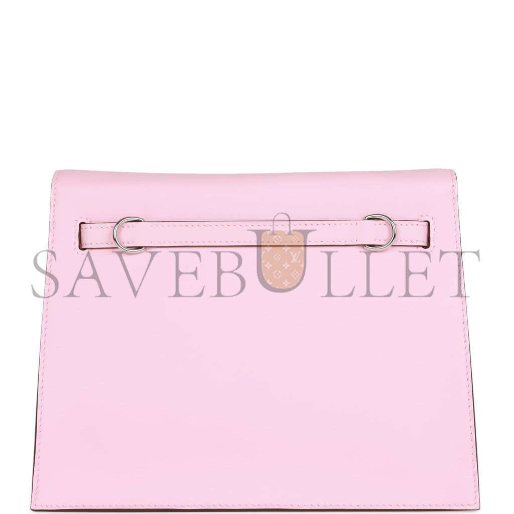HERMES KELLY DANSE ROSE SAKURA SWIFT PALLADIUM HARDWARE (22*16*7cm) HERMES KELLY DANSE ROSE SAKURA SWIFT PALLADIUM HARDWARE (22*16*7cm)