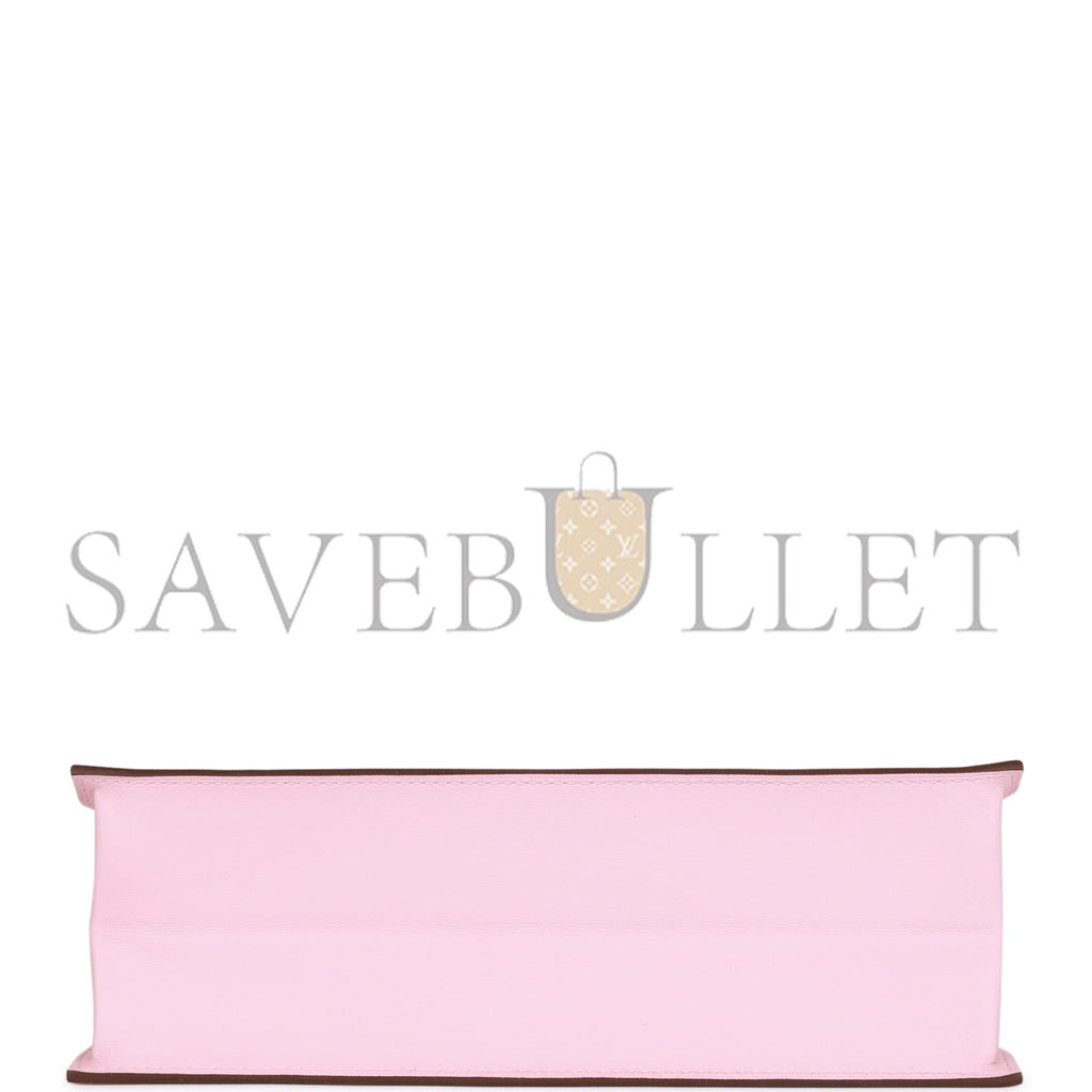 HERMES KELLY DANSE ROSE SAKURA SWIFT PALLADIUM HARDWARE (22*16*7cm) HERMES KELLY DANSE ROSE SAKURA SWIFT PALLADIUM HARDWARE (22*16*7cm)