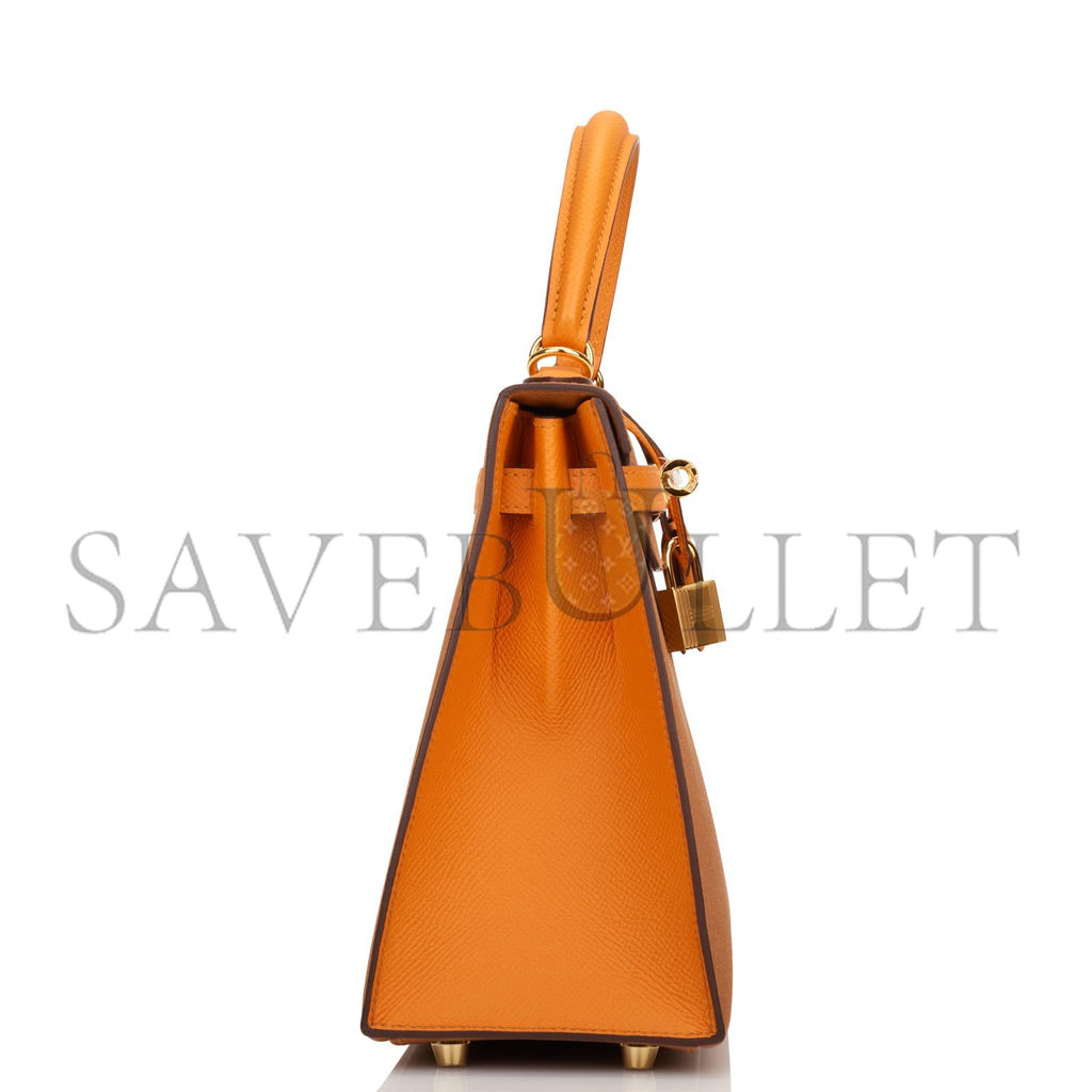 HERMES SPECIAL ORDER (HSS) KELLY SELLIER 25 GOLD AND APRICOT EPSOM GOLD HARDWARE HANDMADE (25*17*7cm) HERMES SPECIAL ORDER (HSS) KELLY SELLIER 25 GOLD AND APRICOT EPSOM GOLD HARDWARE HANDMADE (25*17*7cm)