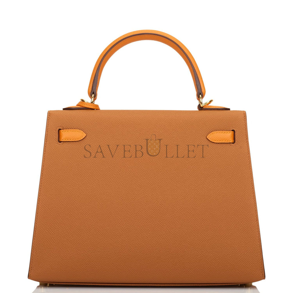 HERMES SPECIAL ORDER (HSS) KELLY SELLIER 25 GOLD AND APRICOT EPSOM GOLD HARDWARE HANDMADE (25*17*7cm) HERMES SPECIAL ORDER (HSS) KELLY SELLIER 25 GOLD AND APRICOT EPSOM GOLD HARDWARE HANDMADE (25*17*7cm)