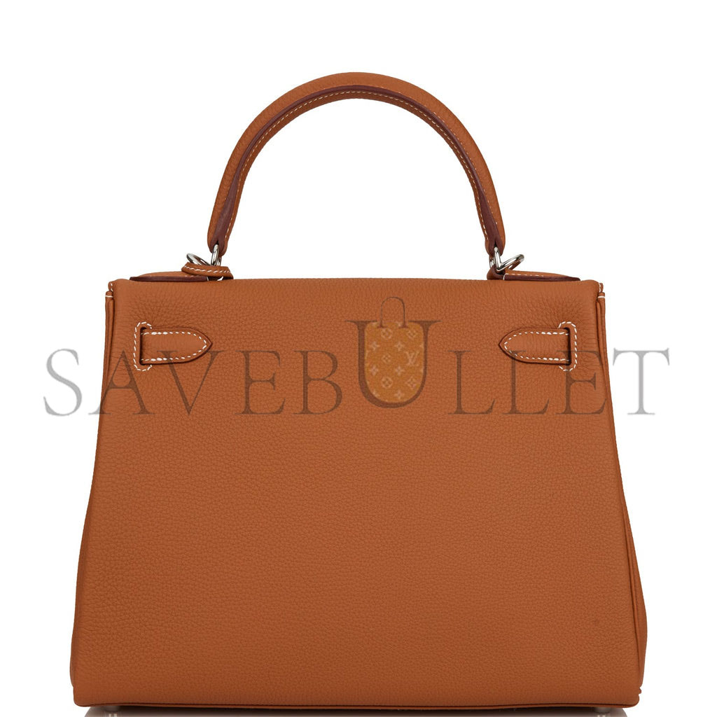 HERMES KELLY RETOURNE 28 GOLD TOGO PALLADIUM HARDWARE (28*22*10cm) HERMES KELLY RETOURNE 28 GOLD TOGO PALLADIUM HARDWARE (28*22*10cm)
