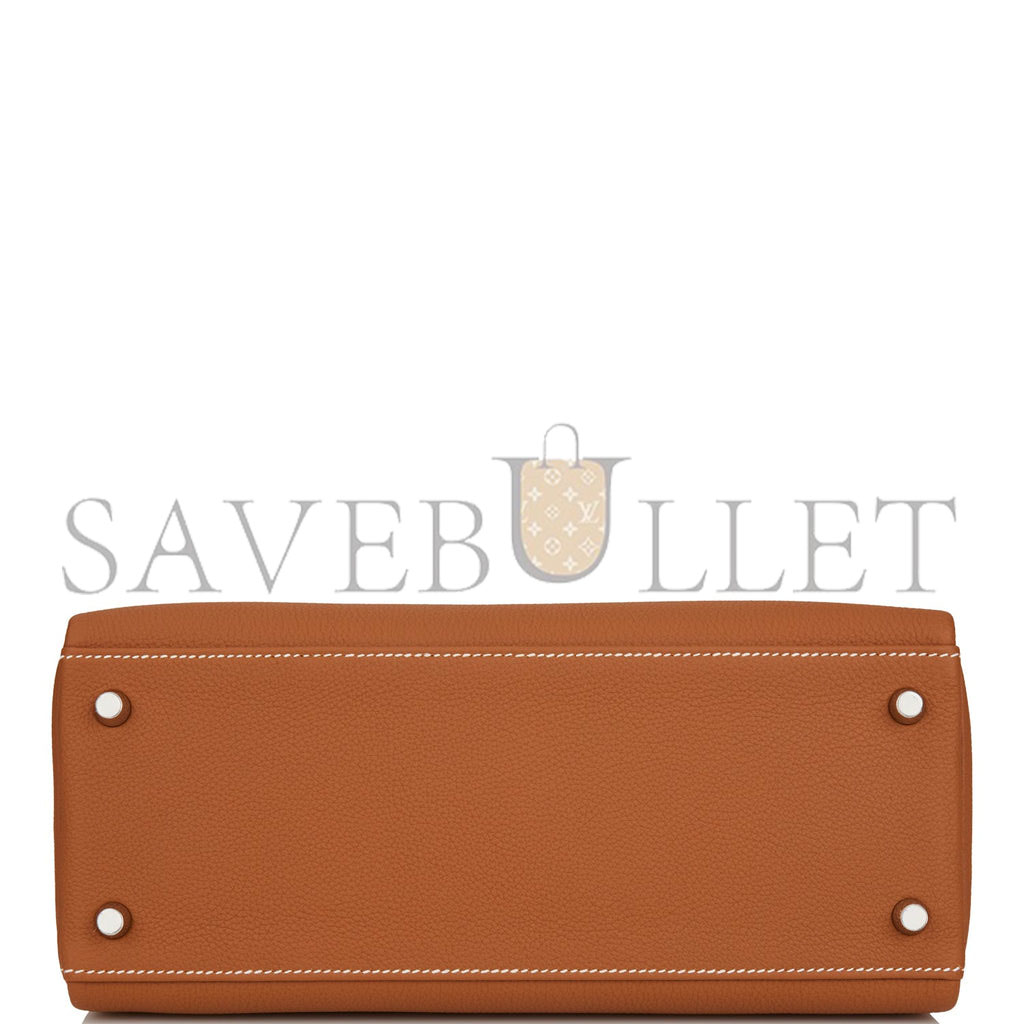 HERMES KELLY RETOURNE 28 GOLD TOGO PALLADIUM HARDWARE (28*22*10cm) HERMES KELLY RETOURNE 28 GOLD TOGO PALLADIUM HARDWARE (28*22*10cm)