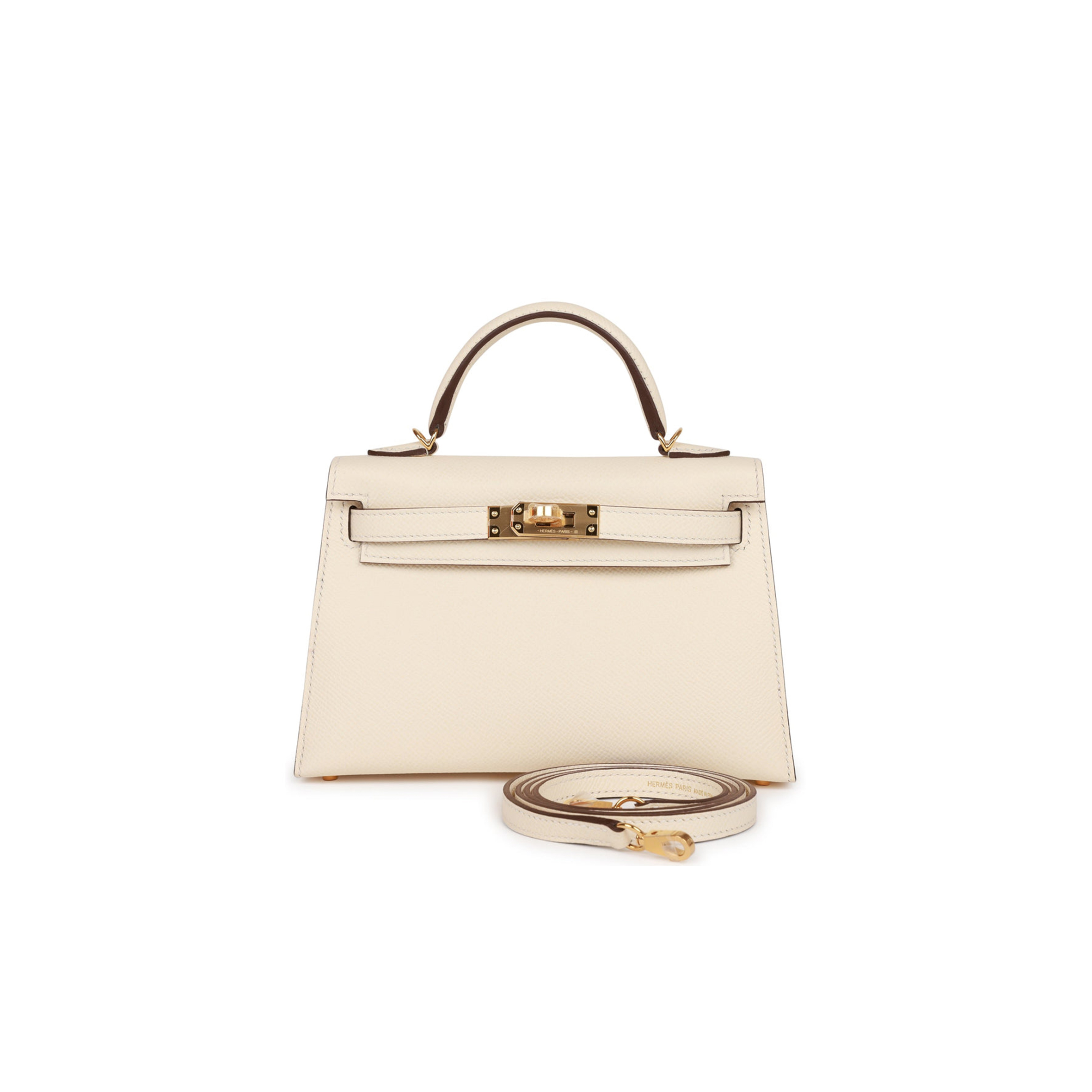 HERMES MINI KELLY SELLIER 20 NATA EPSOM GOLD HARDWARE (19*12*5.5cm) HERMES MINI KELLY SELLIER 20 NATA EPSOM GOLD HARDWARE (19*12*5.5cm)